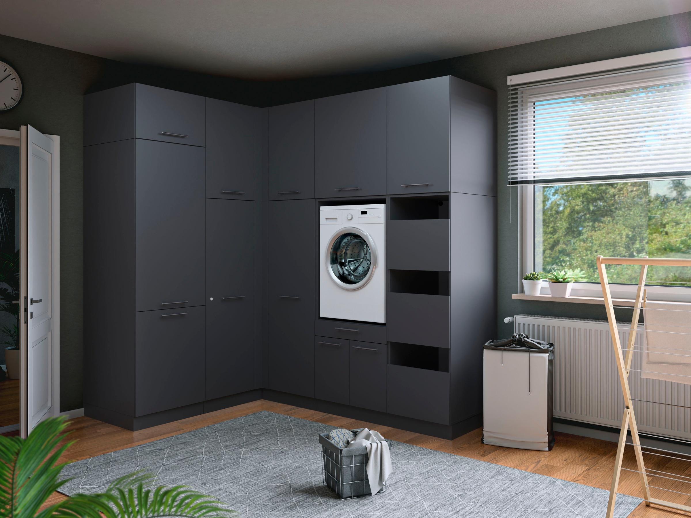 Laundreezy »Laundreezy, 10-tlg. Mehrzweckschrank-Set B/H/T 218/238/68 cm« 10 Stk. tlg.