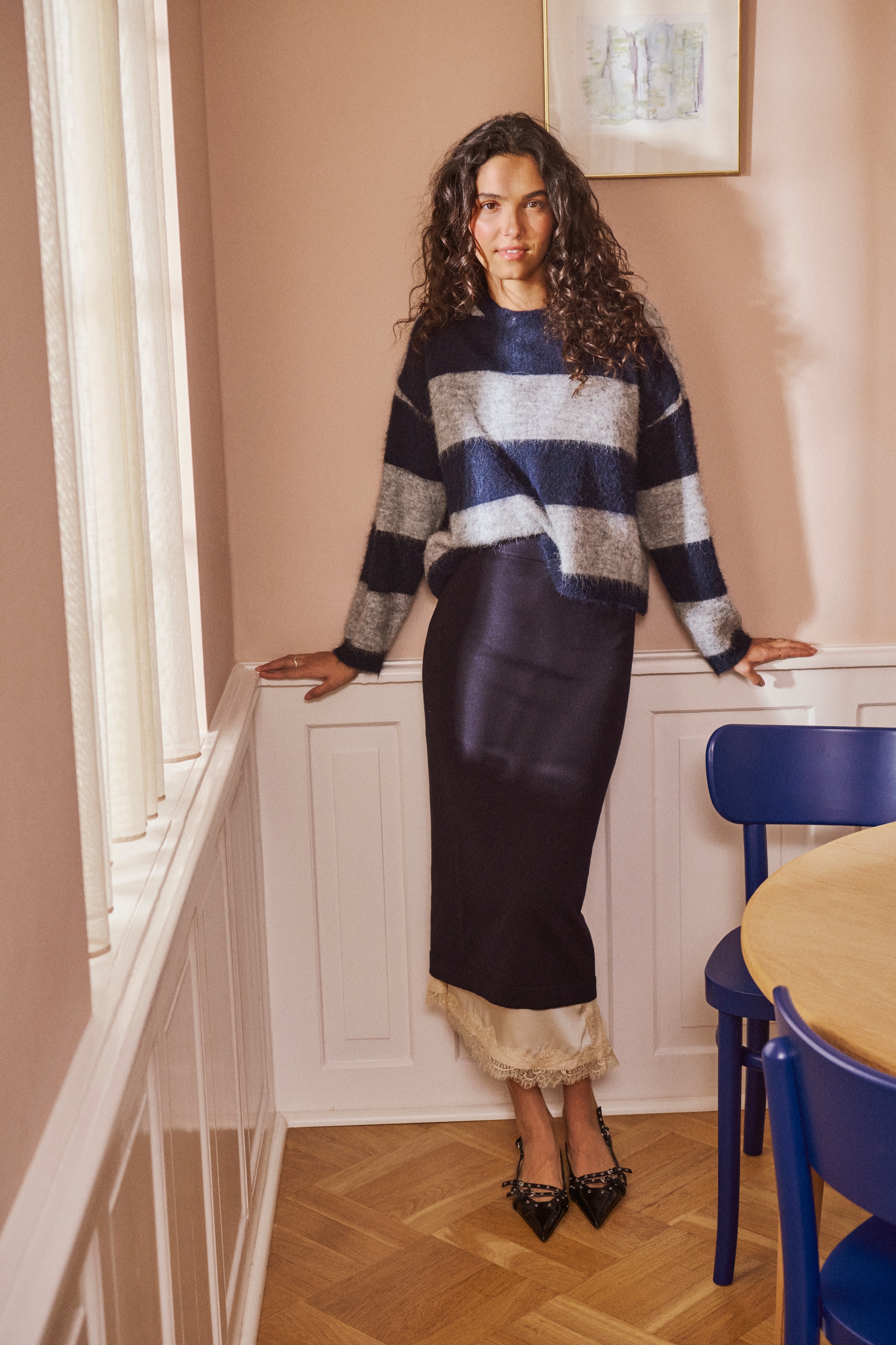 Saint Tropez Strickpullover »TayzieSZ Pullover« Materialmix, Oversize fit