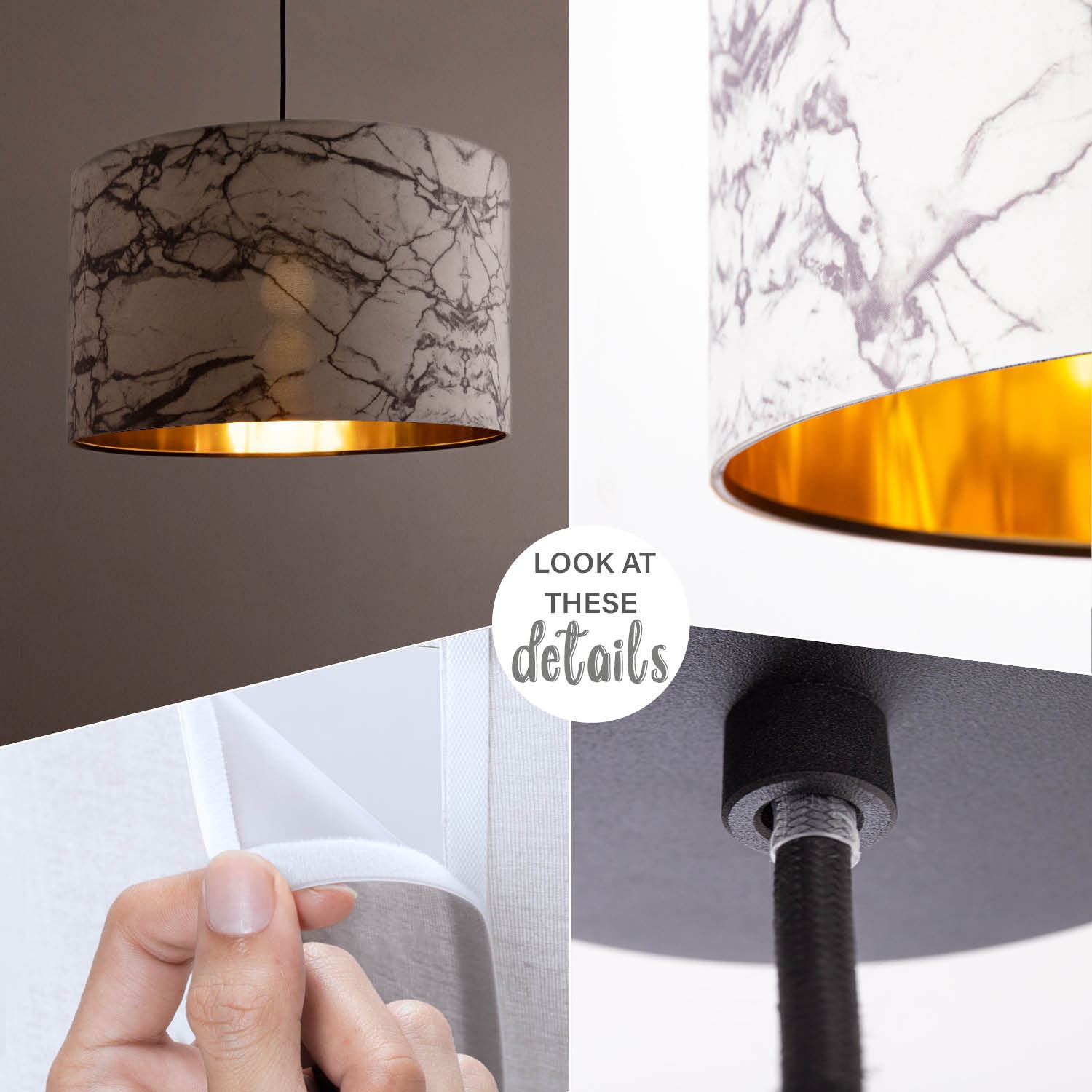 Paco Home Pendelleuchte »Kraft 525« E27 Deckenlampe  Wohnzimmer Hängelampe Esszimmer Marmor Weiß E27