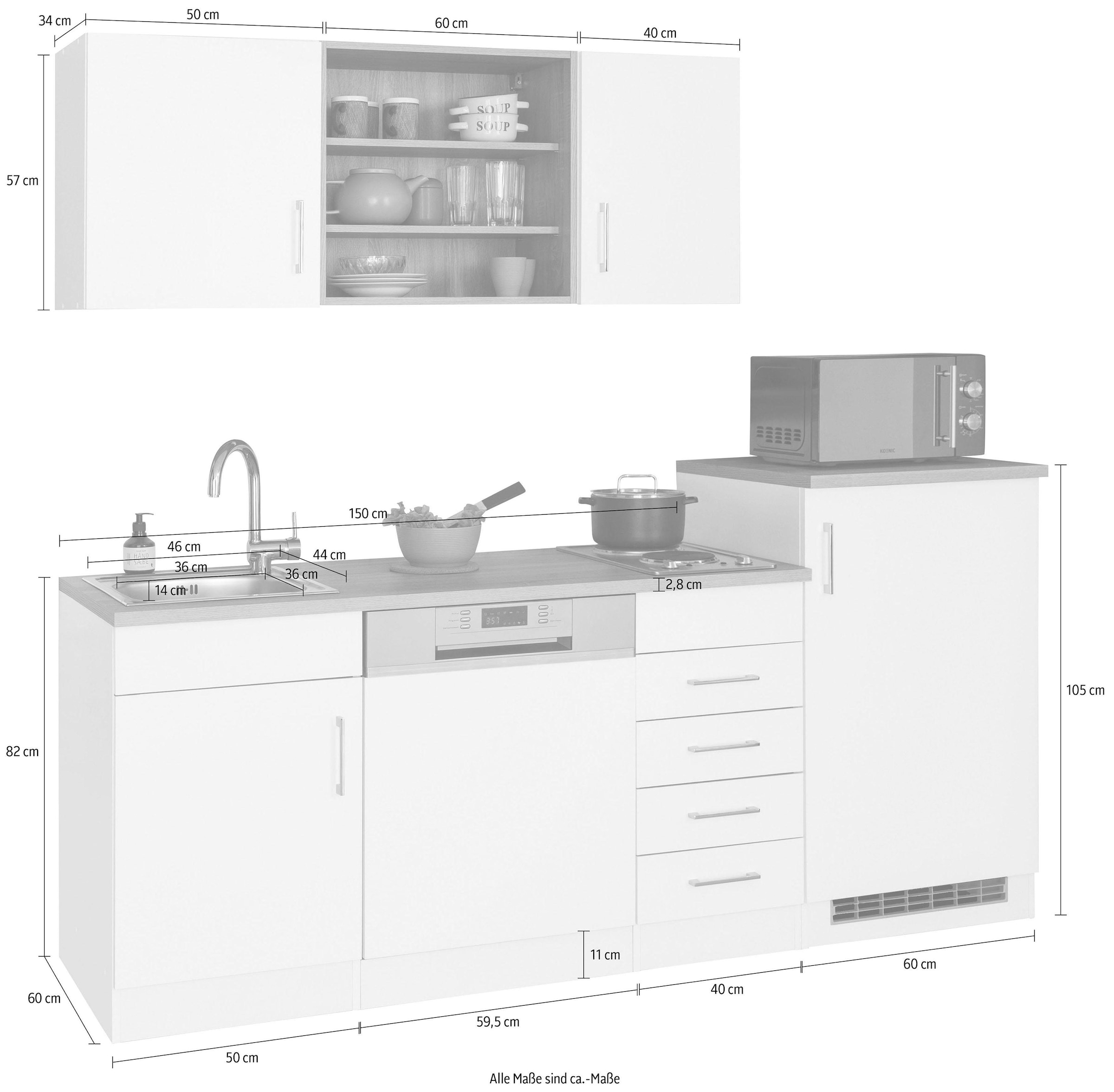 »Mali«, Rechnung Küche HELD mit cm, E-Geräten 210 MÖBEL auf kaufen Breite