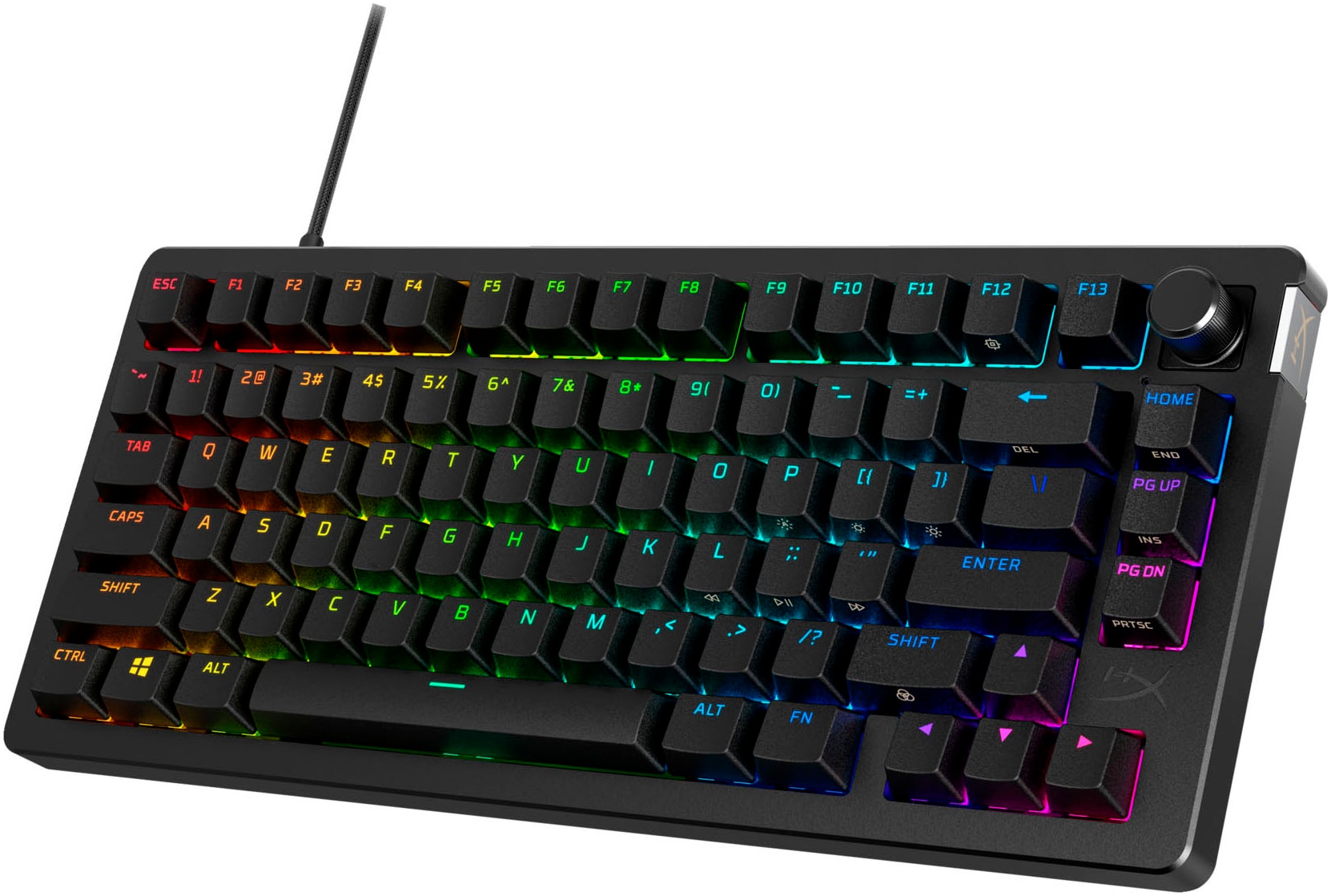 HyperX Gaming-Tastatur »Alloy Rise 75«, (Profil-Speicher-Fn-Tasten-Gaming-Modus-verstellbare Füße)