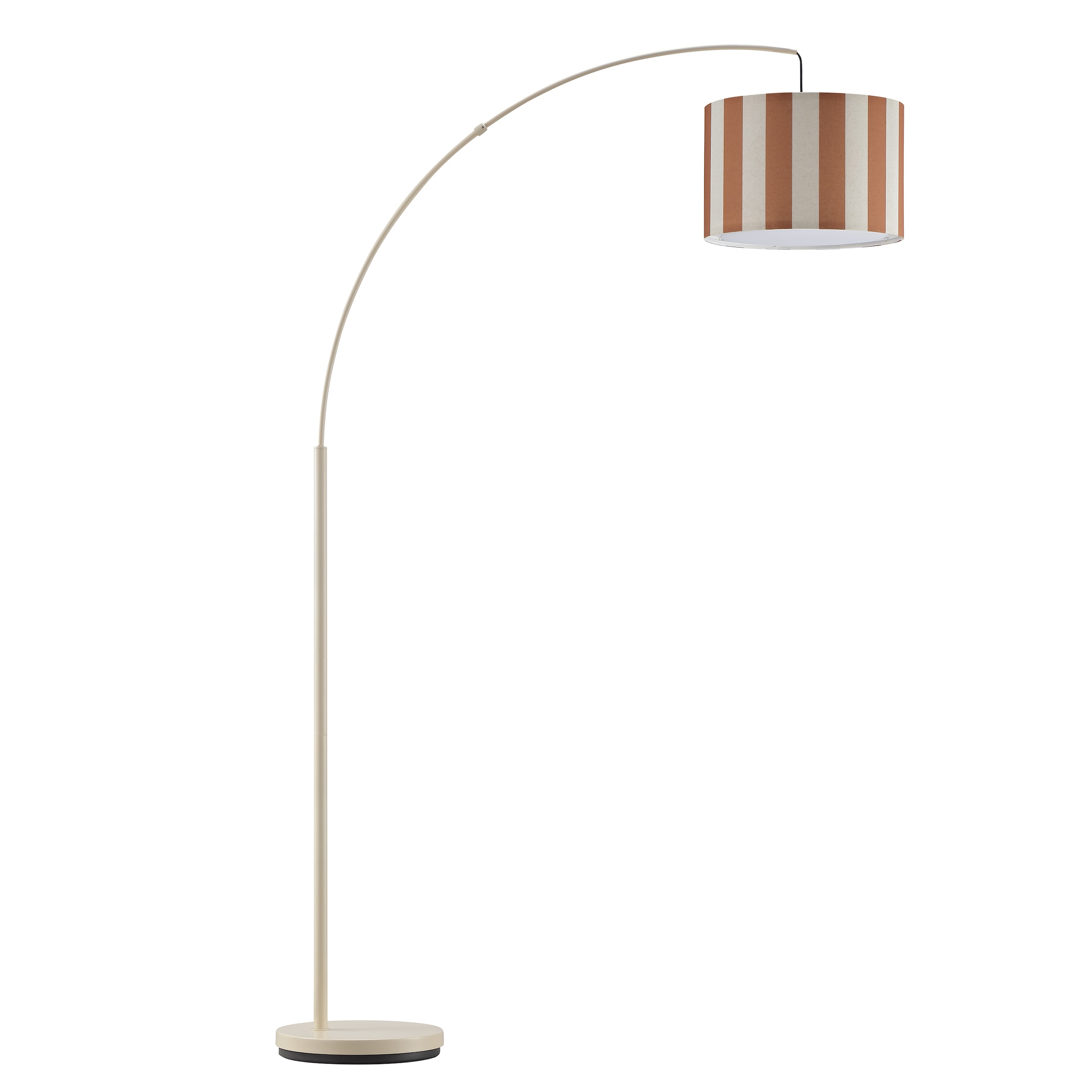 OTTO home Stehlampe »Stellan« E27 1 Stk. Bogenlampe Textilschirm Stoff Ø 36cm, E27, Fußschalter, Bogenleuchte