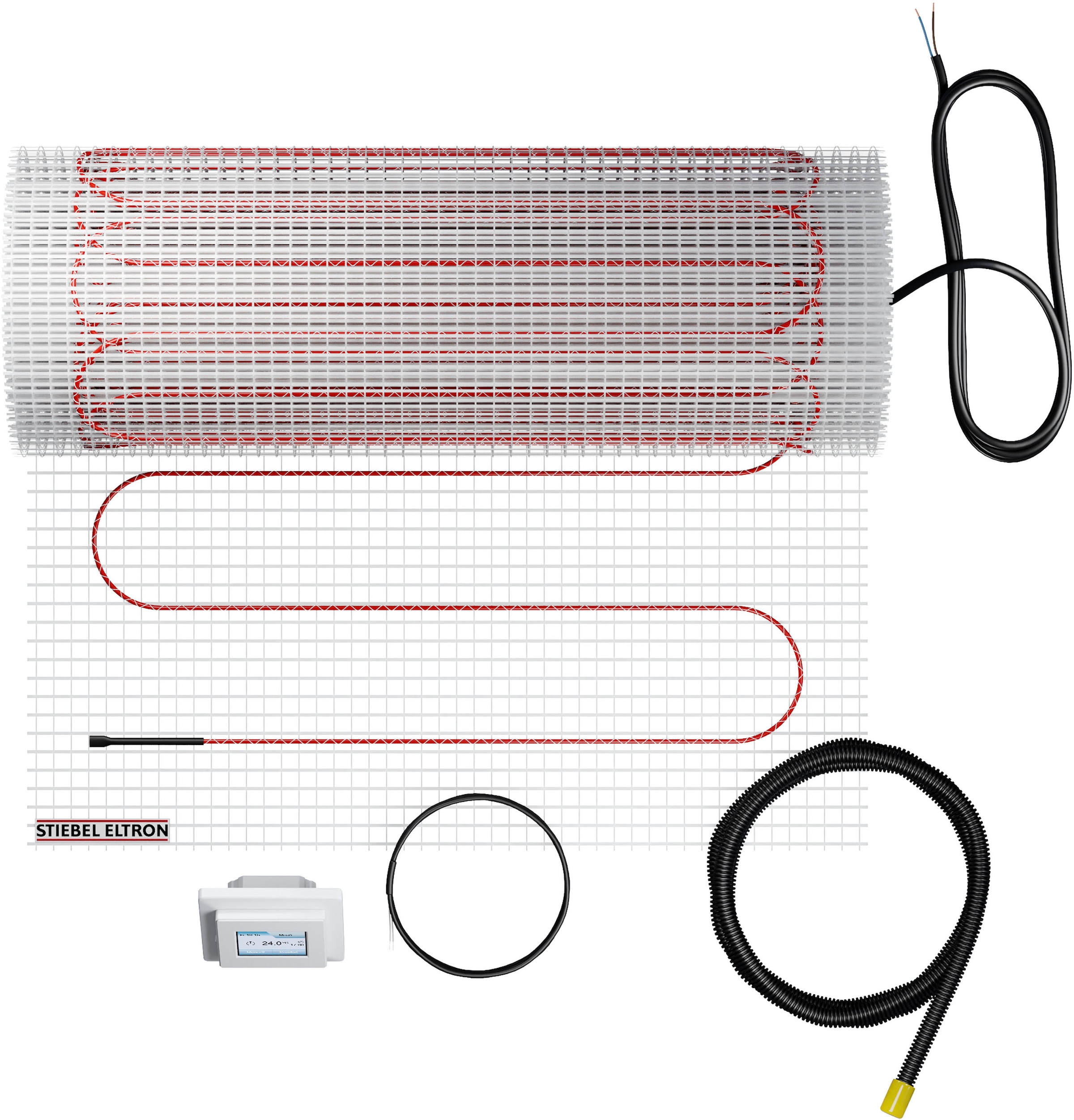 STIEBEL ELTRON Fußbodenheizung »FTM 100/7 Set  Plus« für große Flächen, Weichboden-Beläge wie Teppich, Vinyl, Kork