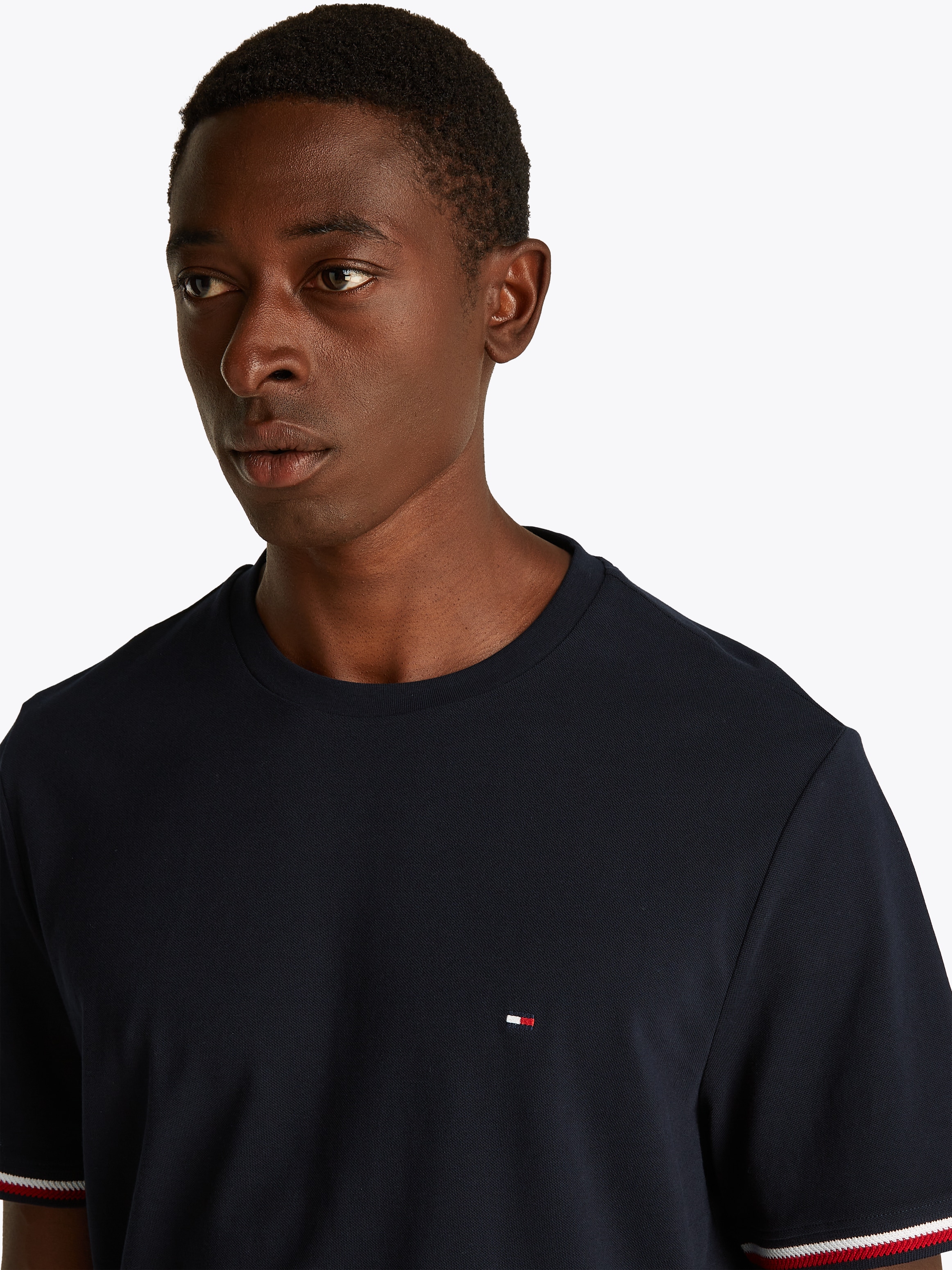 Tommy Hilfiger T-Shirt »GLOBAL STRIPE CUFF TEE«