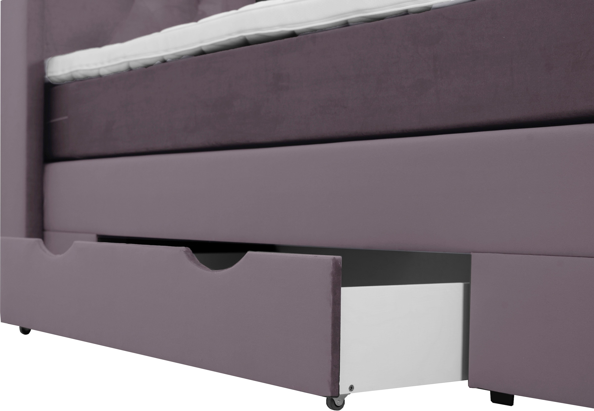 Home affaire Boxspringbett »Elegance« mit schöner Knopfheftung, in den Härtegraden H2 & H3, inkl. Schubladen