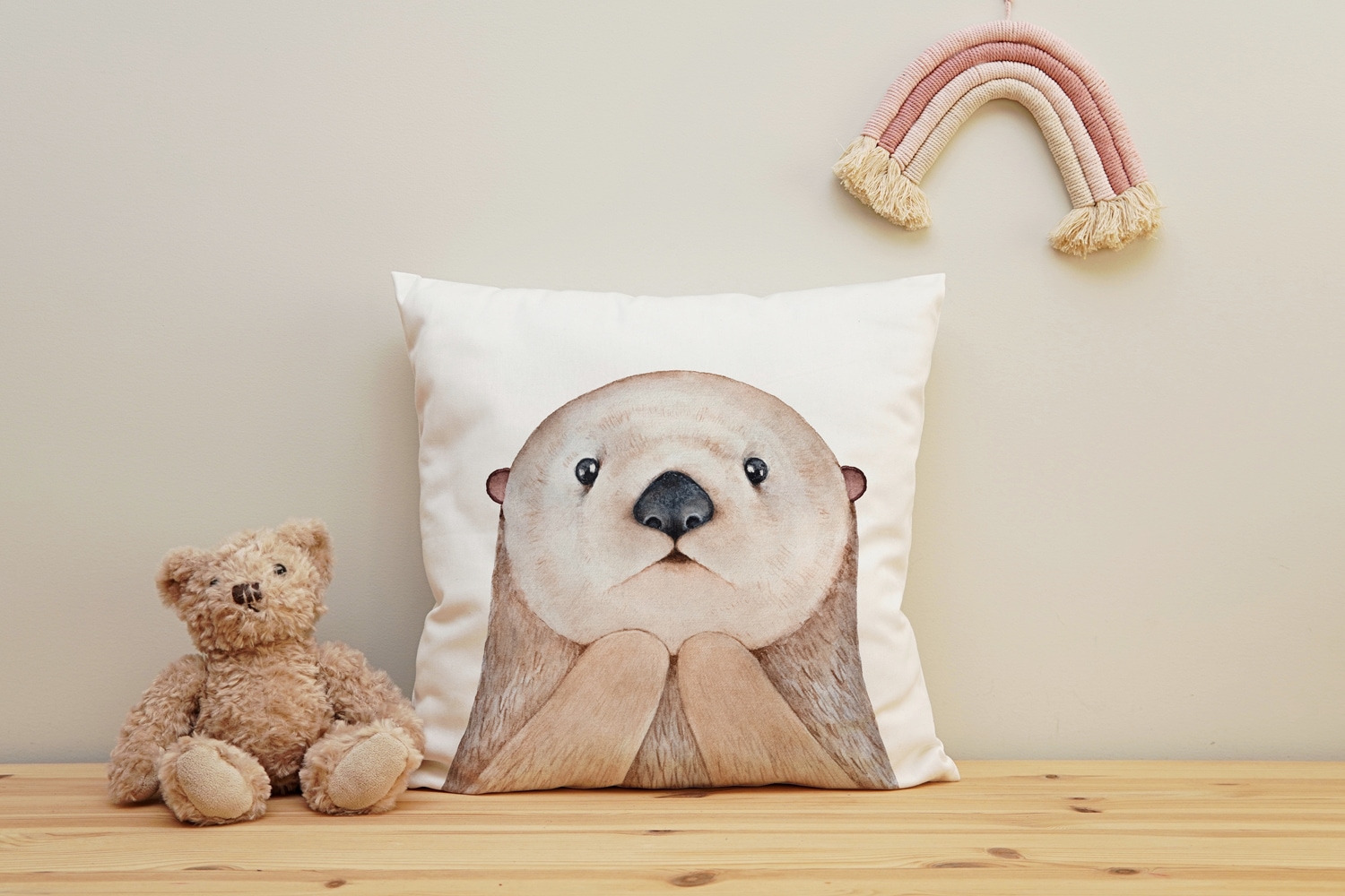 queence Dekokissen »Niedlich«, Kissenhülle mit HD Premium Druck, geruchsneutral, 40x40cm