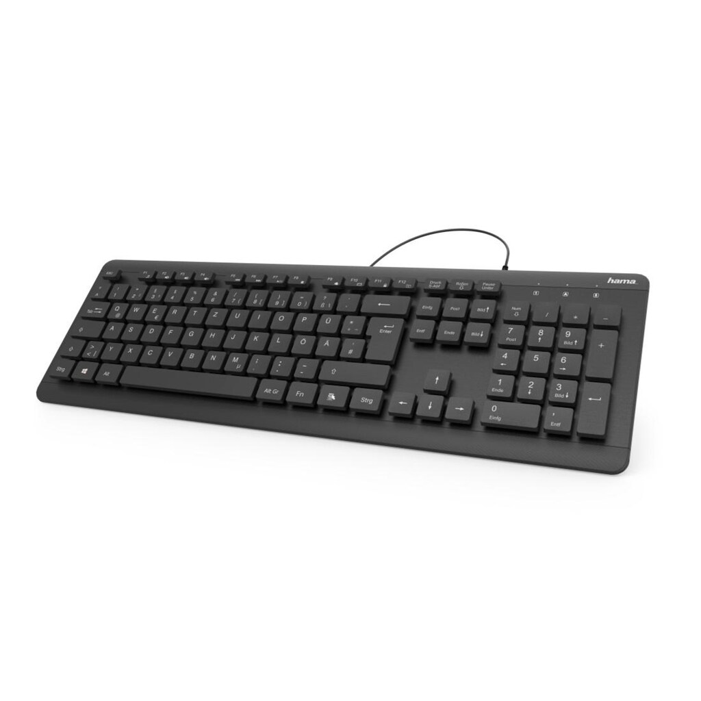 Hama PC-Tastatur »Abwaschbare Tastatur KC-600 kabelgeb. USB-A-Stecker Hygienetastatur«