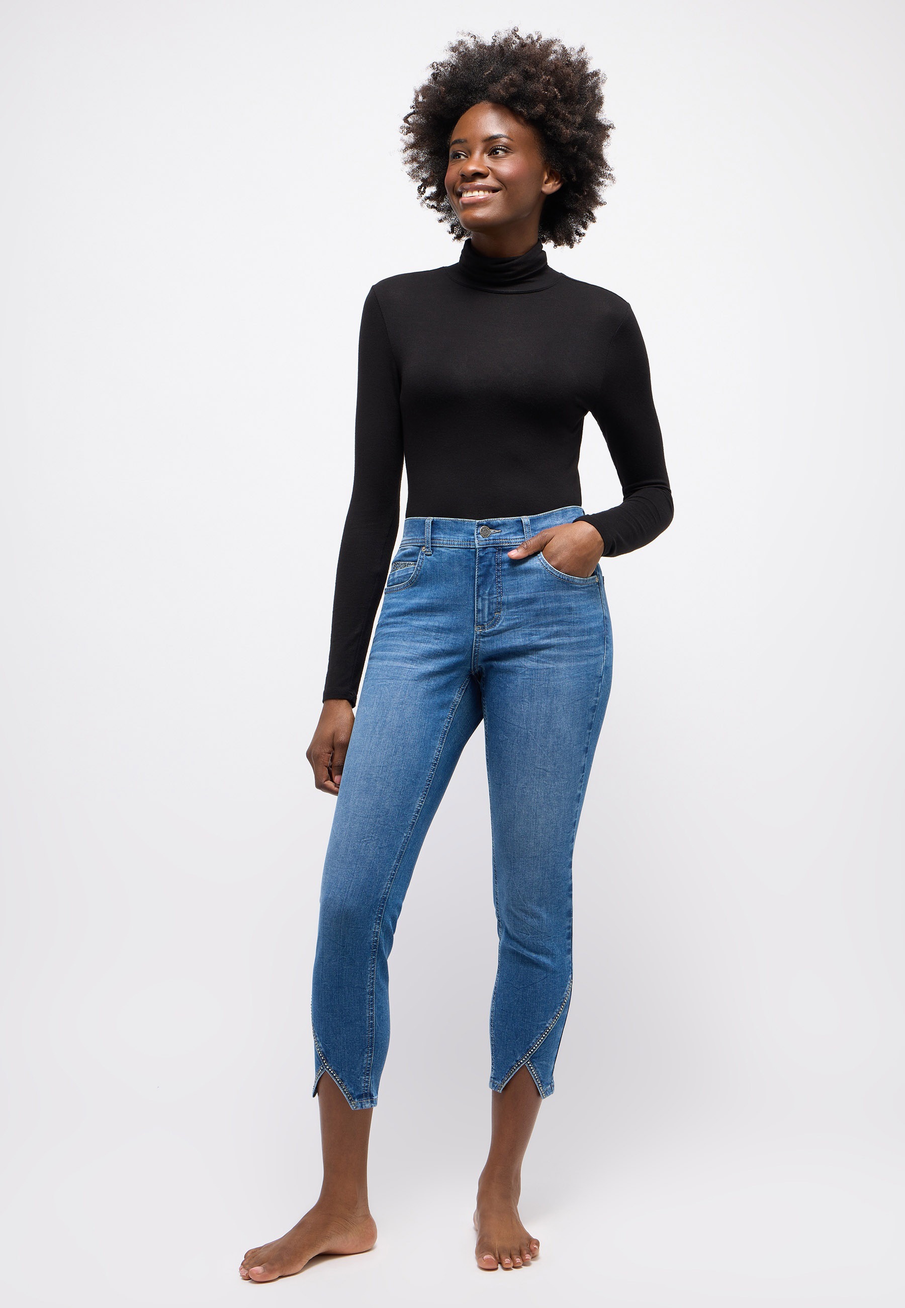 ANGELS 7/8-Jeans »Ornella«, mit Strassteinchen am Beinabschluß