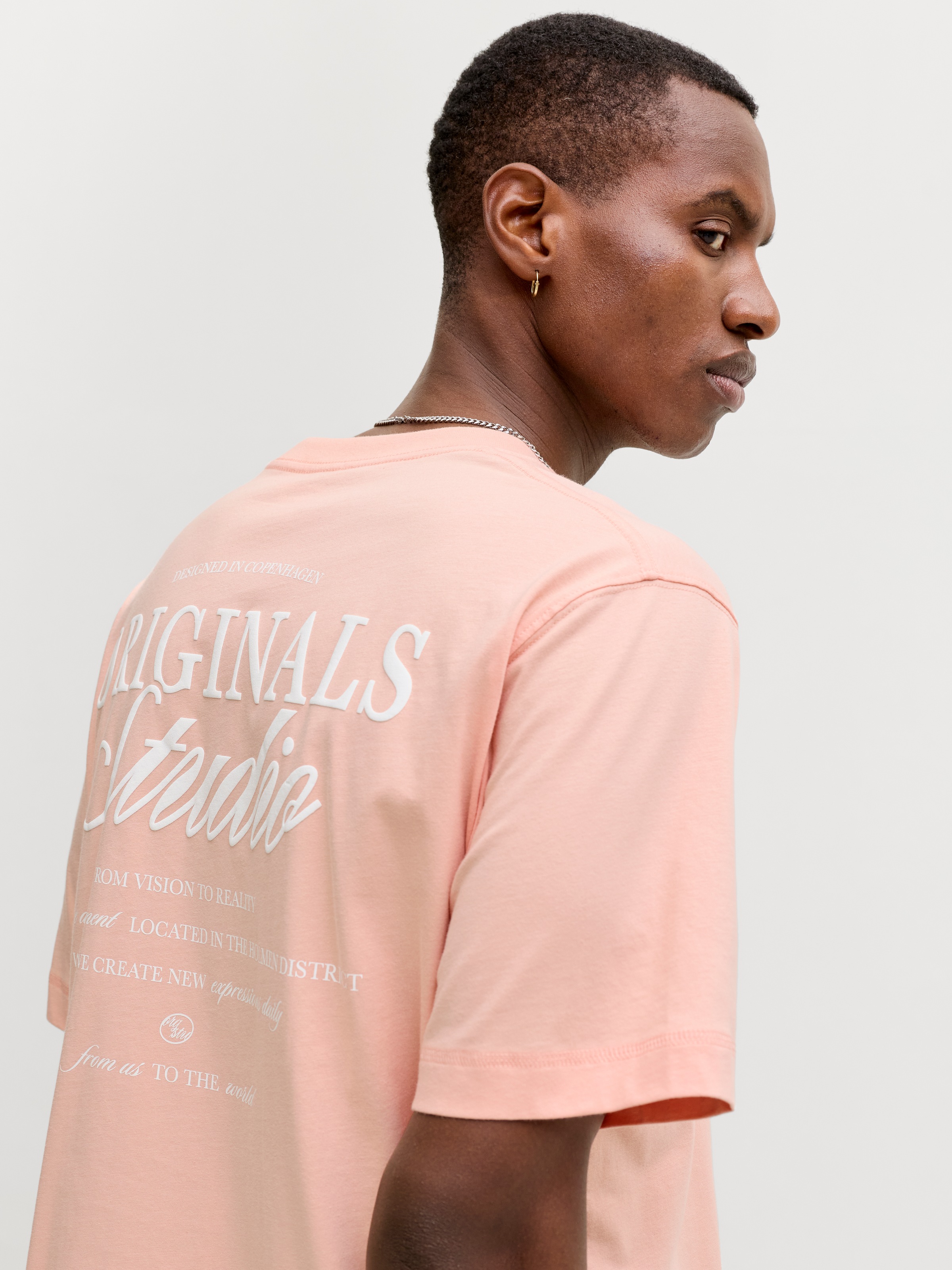 Jack & Jones Rundhalsshirt »JORNORREBRO TYPO TEE SS CREW NECK NOOS« Baumwolle, relaxed fit
