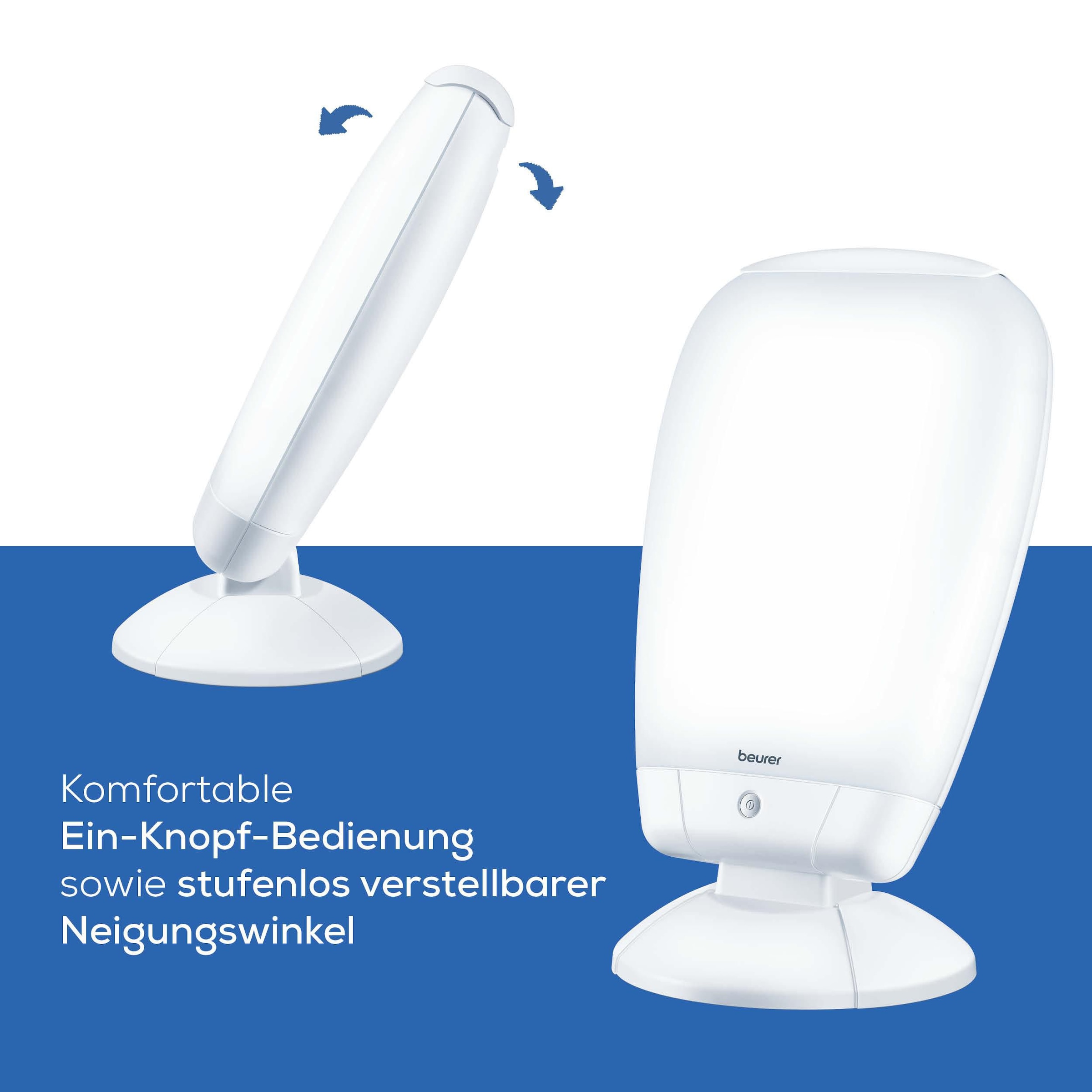 BEURER Tageslichtlampe »TL 80 Tageslichtleuchte zur Simulation von Tageslicht an dunklen Tagen«, 10.000 Lux Lichtstärke, Medizinprodukt, einfache Ein-Knopf-Anwendung