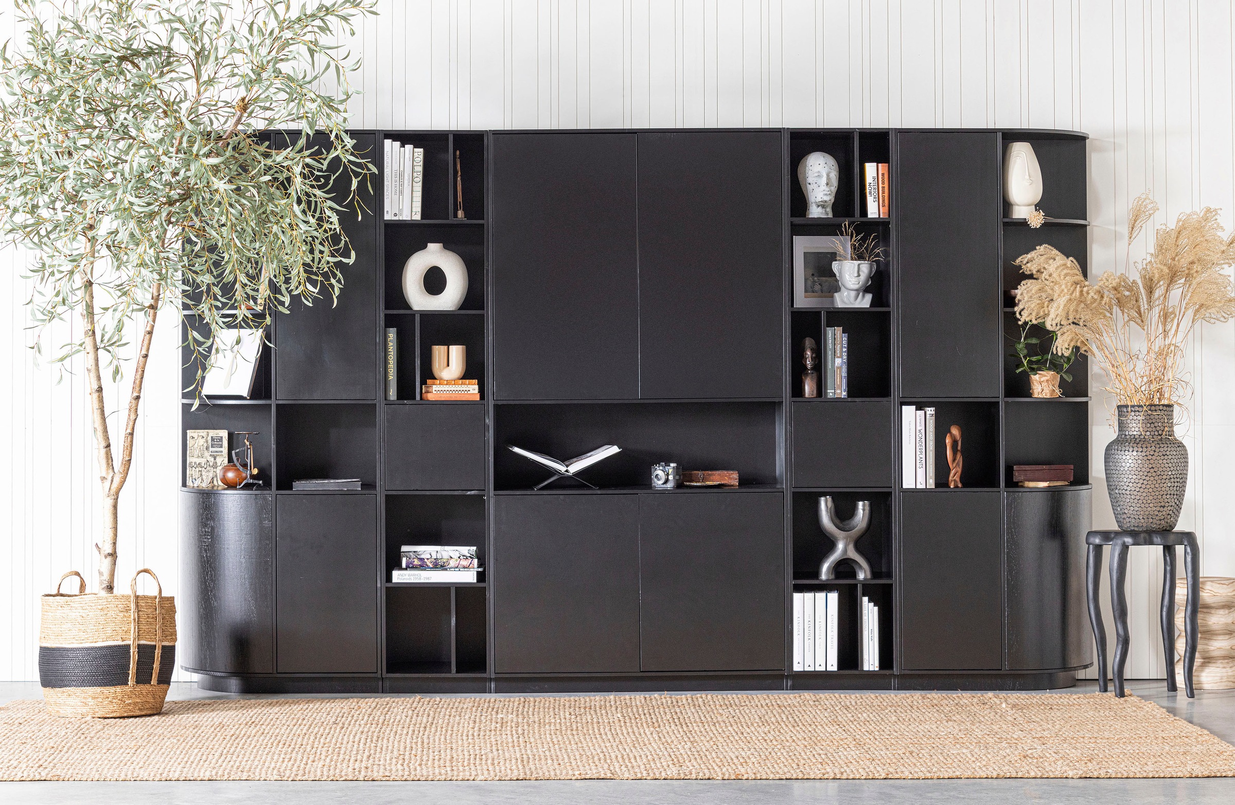 WOOOD Bücherregal »Finca«, Regal mit Push-to-Open-System, Höhe 210 cm x Breite 40 cm