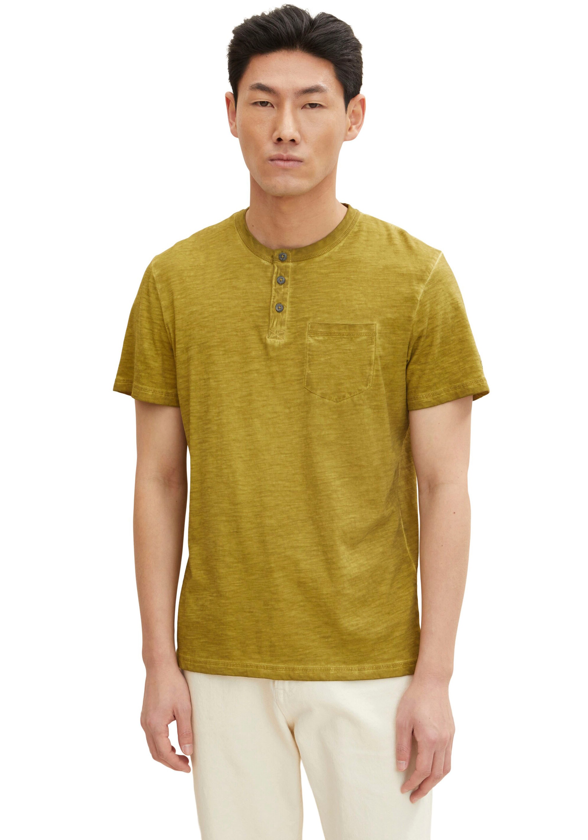 TOM TAILOR T-Shirt mit Knopfleiste
