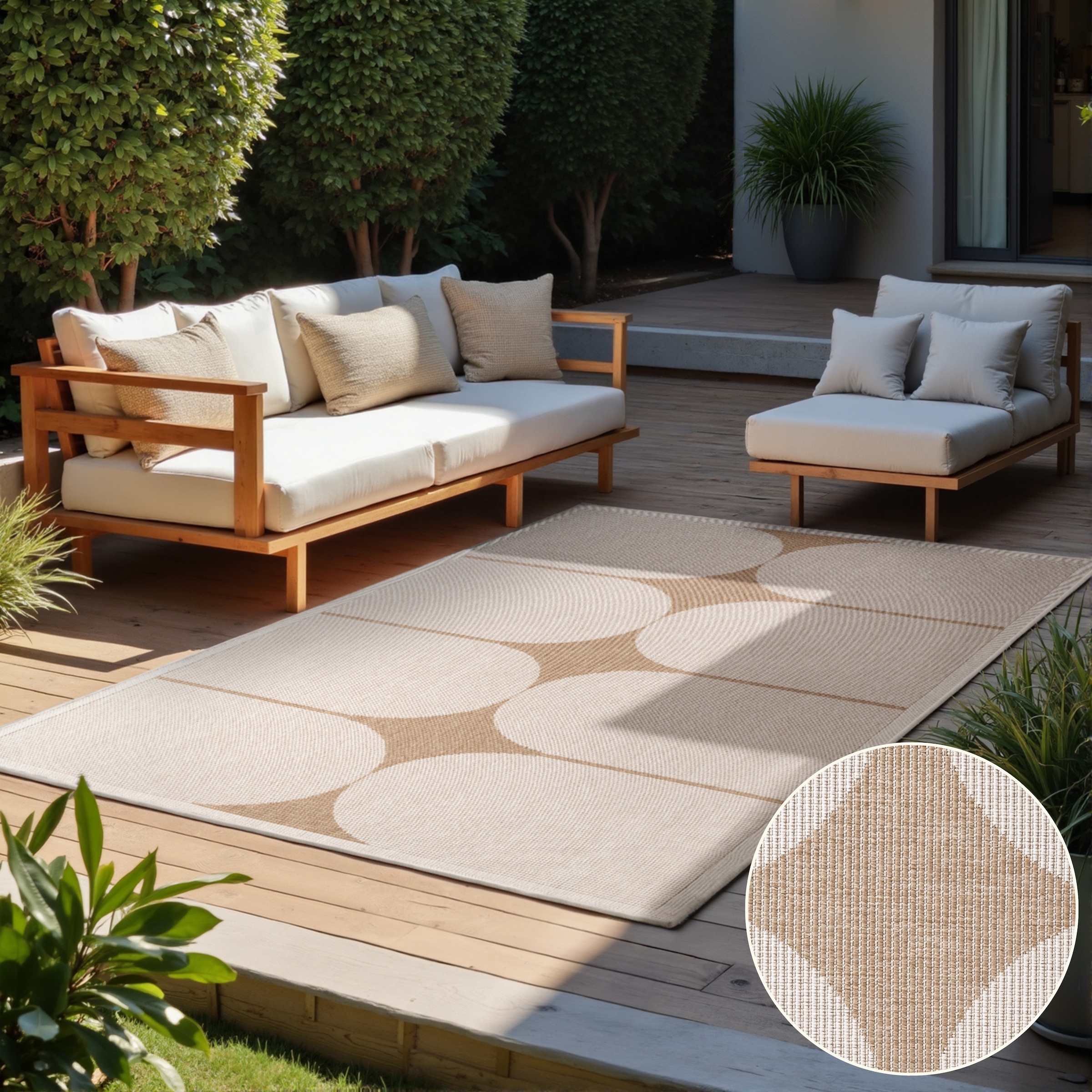 HANSE Home Outdoorteppich »Bowen Wendeteppich« rechteckig 5 mm Höhe Läufer, In und Outdoor, Flachgewebe, wetterfest, pflegeleicht, robust
