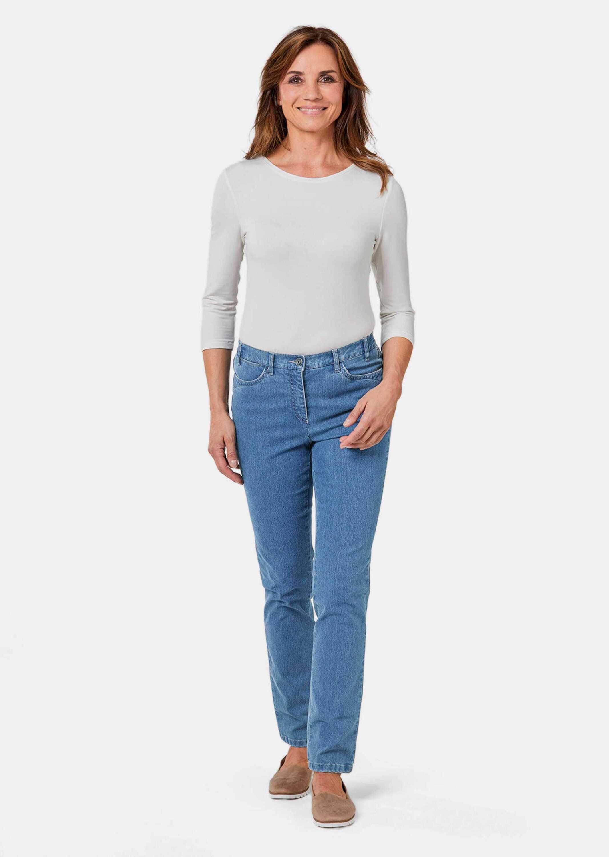 GOLDNER Stretch-Jeans »Edel geschmückte Jeanshose ANNA«