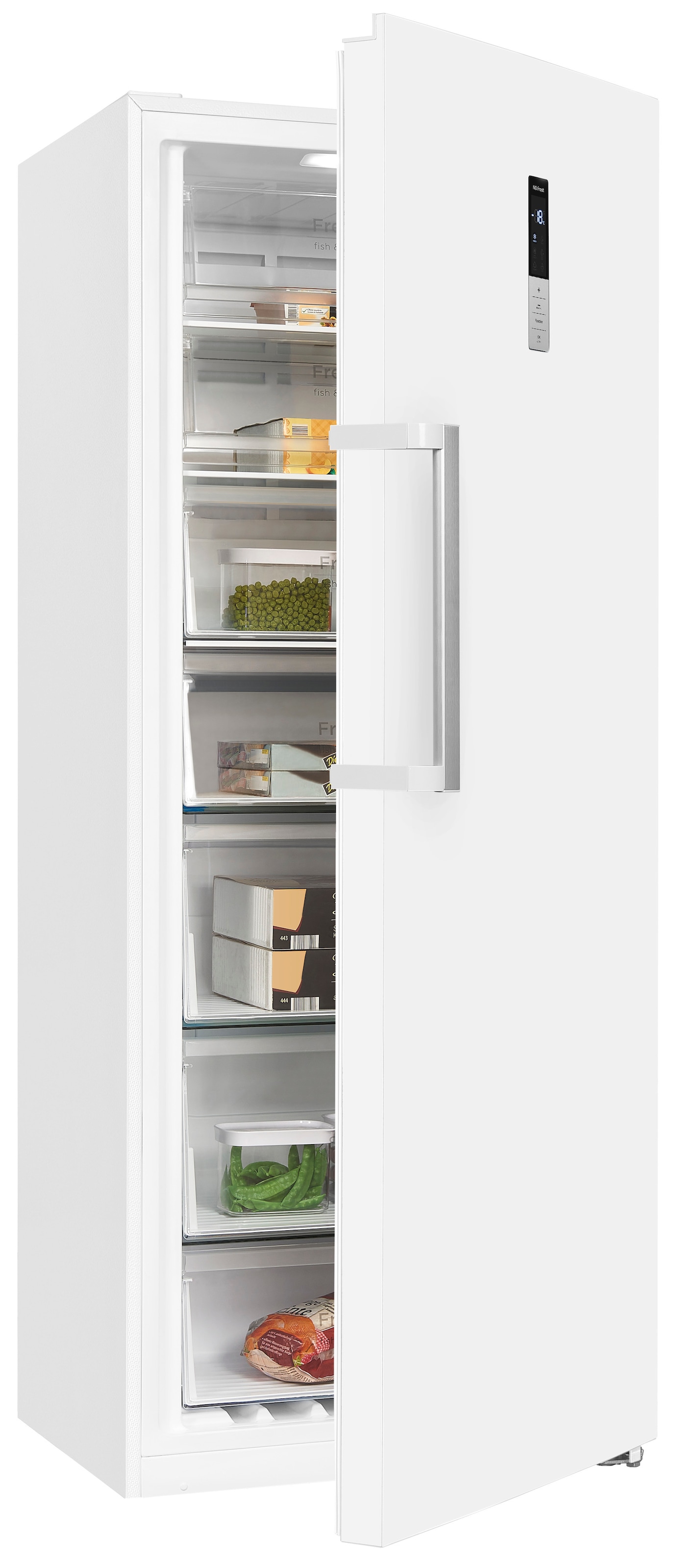 exquisit Gefrierschrank »GS380-NF-H-050D weiss«, 185,5 cm hoch, 71 cm breit, Türanschlag wechselbar