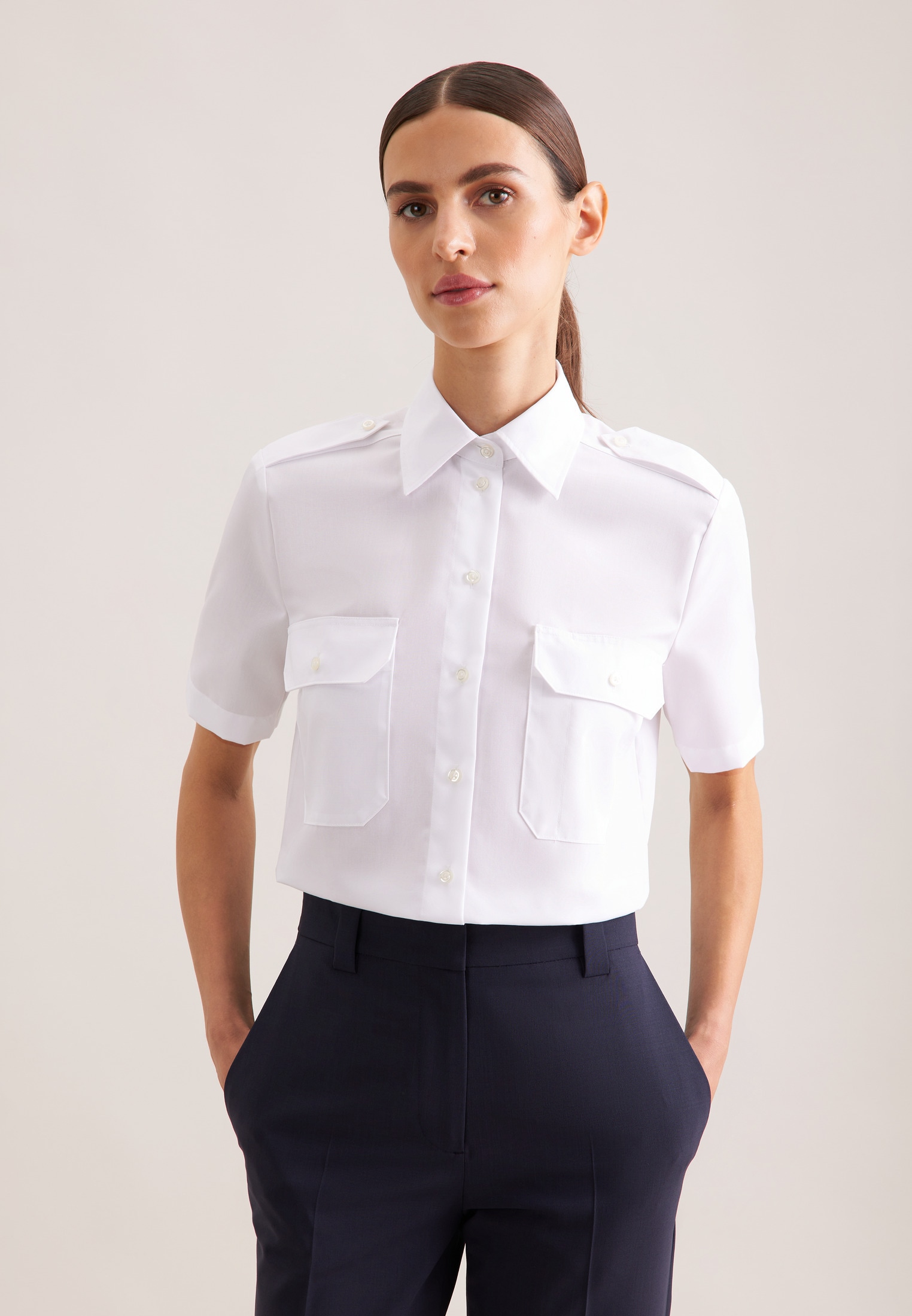 seidensticker Kurzarmbluse 1/2 Uni