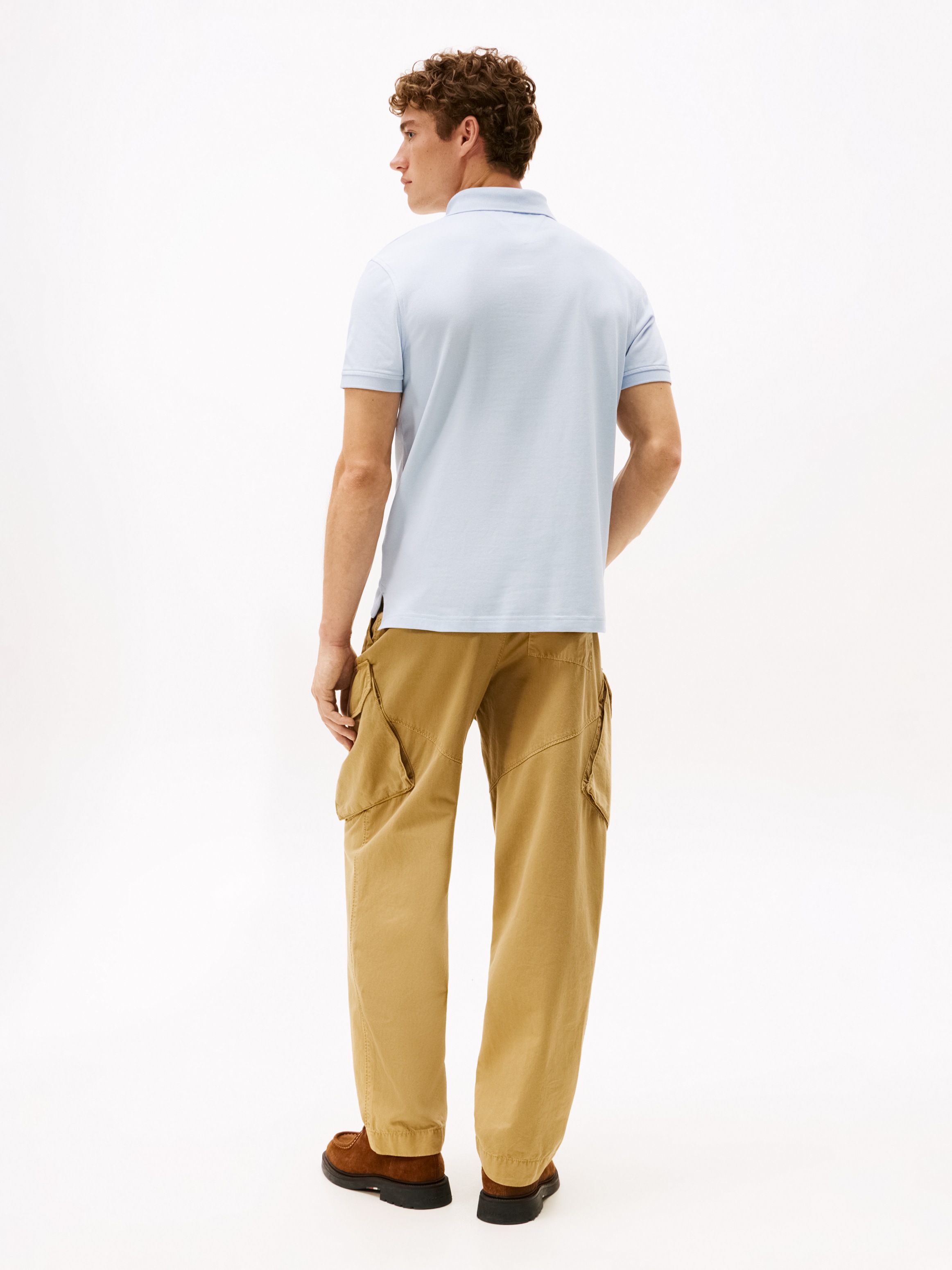 Tommy Hilfiger Poloshirt »1985 REGULAR POLO mit Kontraststreifen und Knopfleiste«, unifarben, sportlich, regular fit, Baumwollmix, Polokragen
