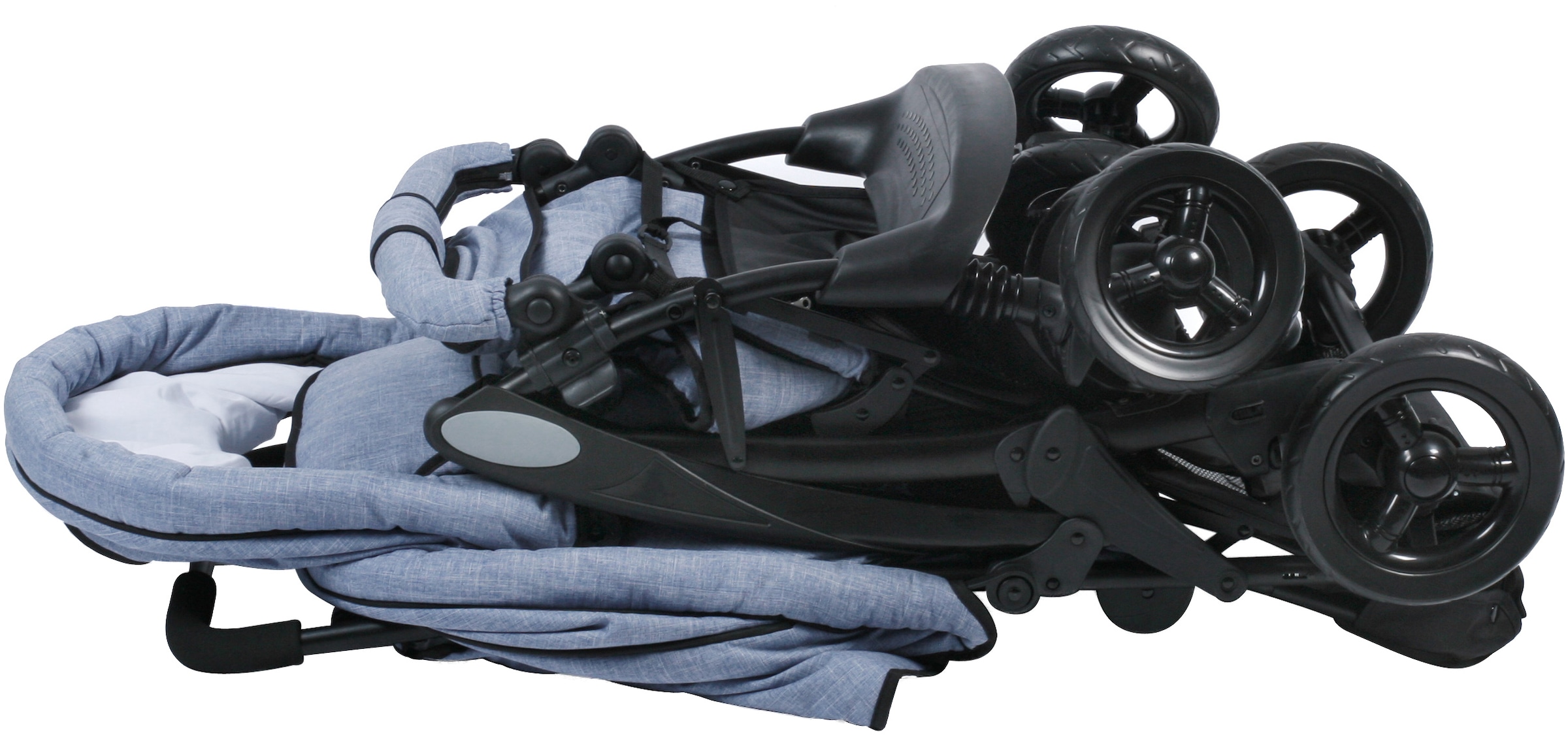 CHIC4BABY Geschwisterwagen »Duo« mit feststellbaren Doppelschwenk-Vorderrädern