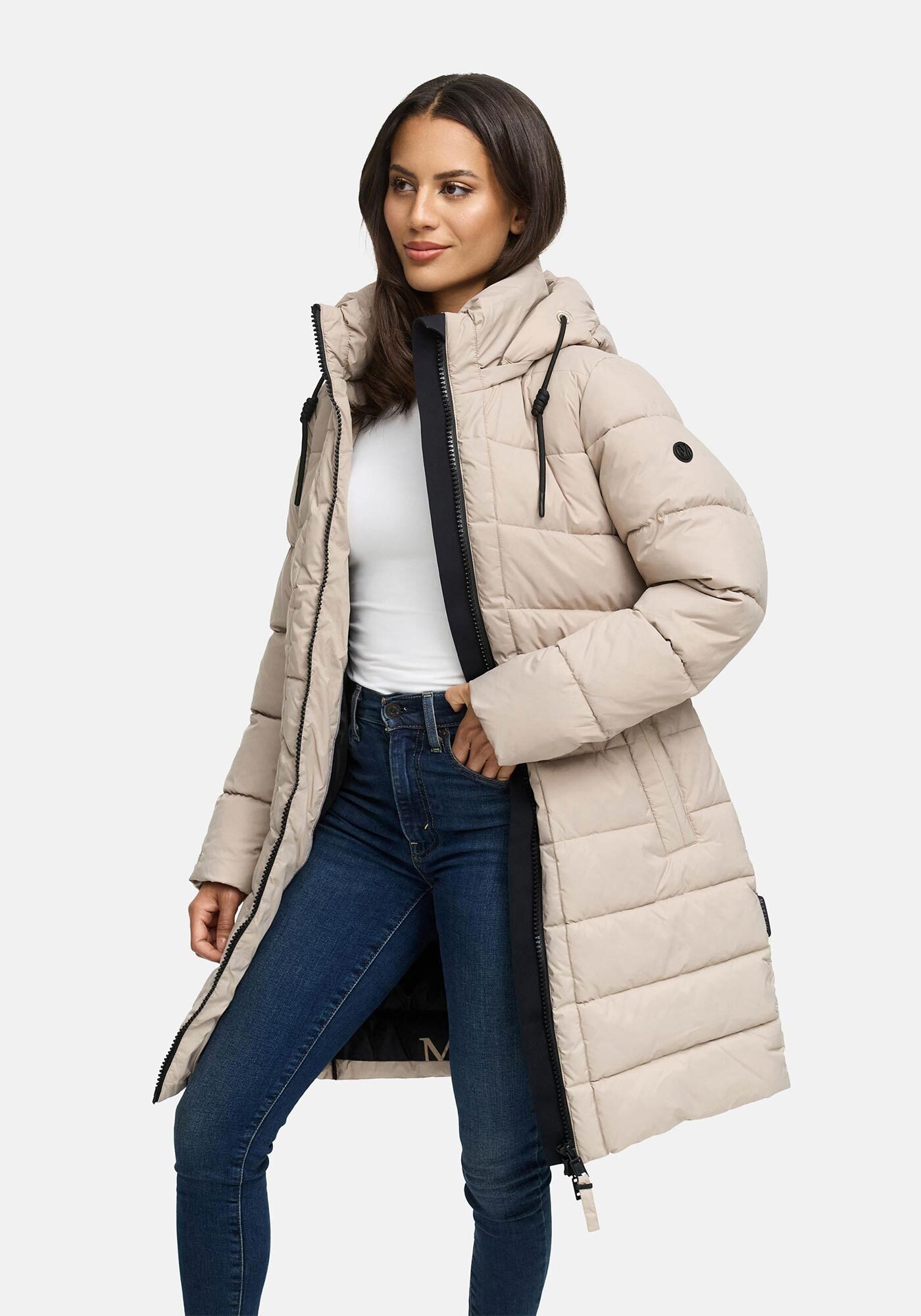Marikoo Winterjacke »Marikoo Kaltnäschen Damen Winter Steppmantel Jacke N075«