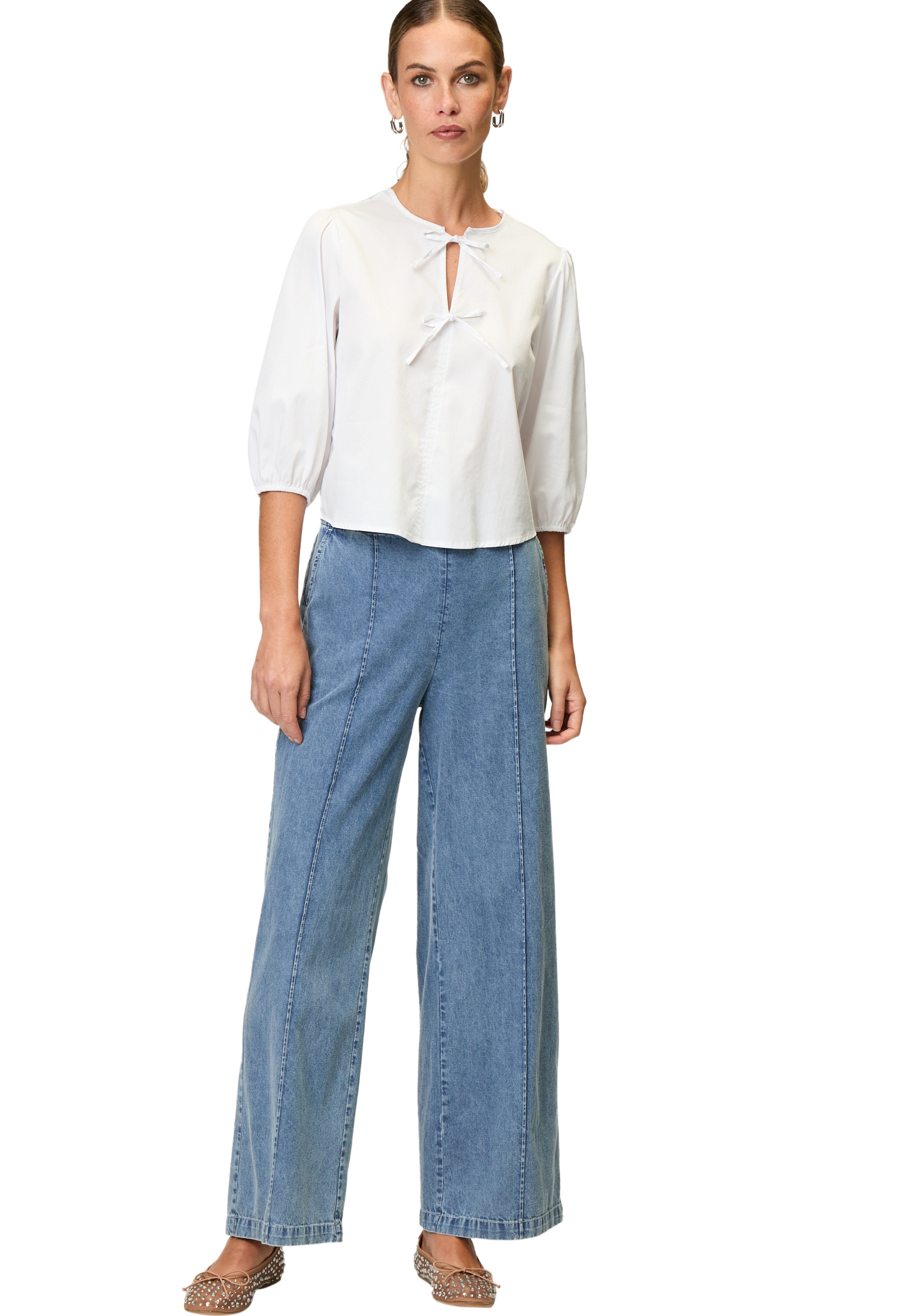 Zero Klassische Bluse »Bluse mit Schleifen«