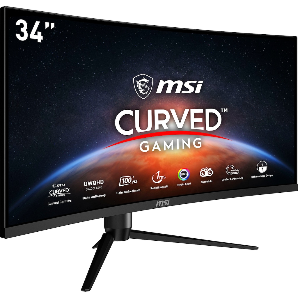 MSI Curved-Gaming-Monitor »Optix MAG342CQRV«, 86 cm/34 Zoll, 3440 x 1440 px, UWQHD, 1 ms Reaktionszeit, 100 Hz