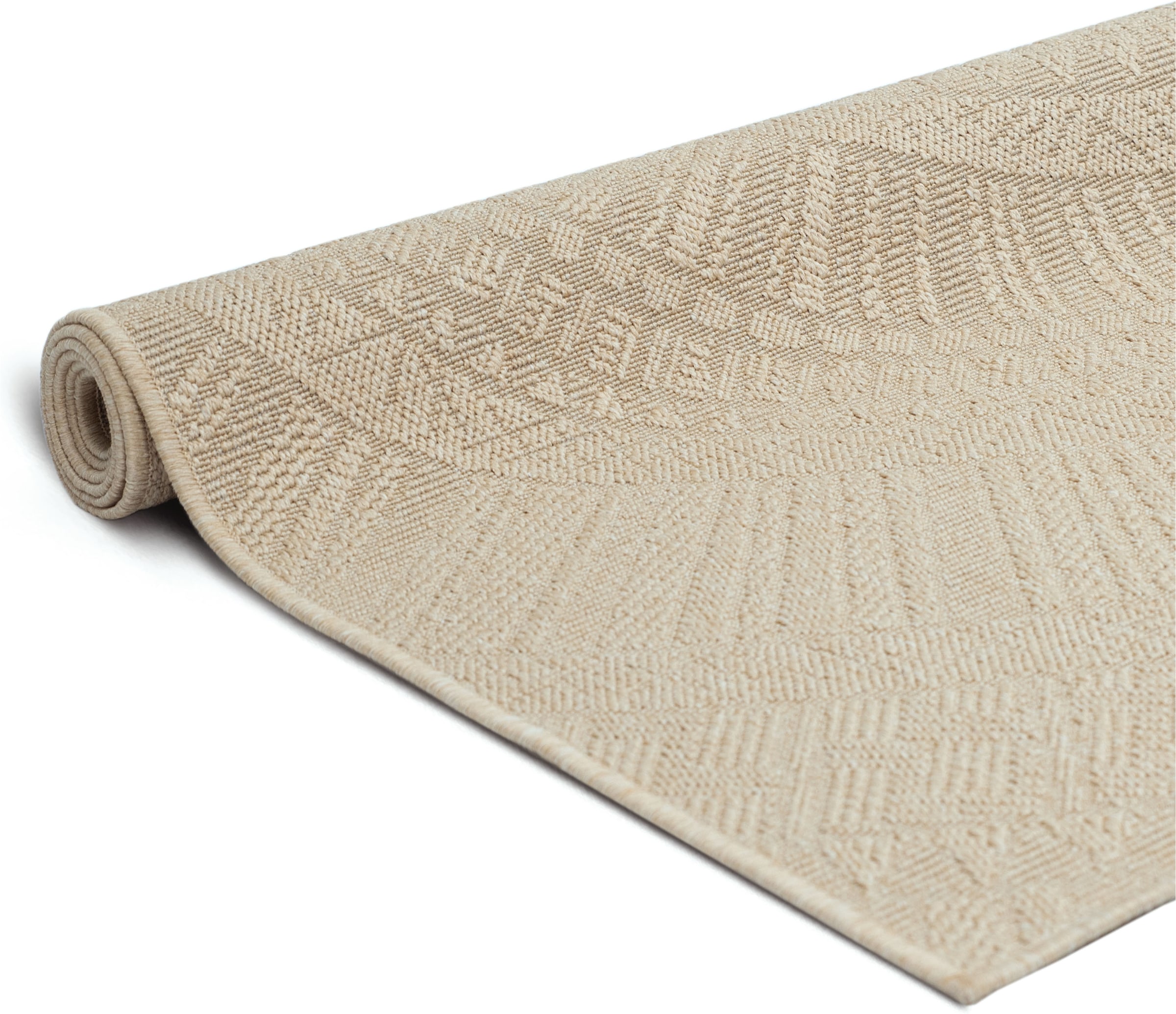 Bruno Banani Teppich »Solan, ethno, boho-inspiriert, In- und Outdoor geeignet« rechteckig 5 mm Höhe Mandala, Kreise, Küche, Wohnzimmer, Camping, Balkon