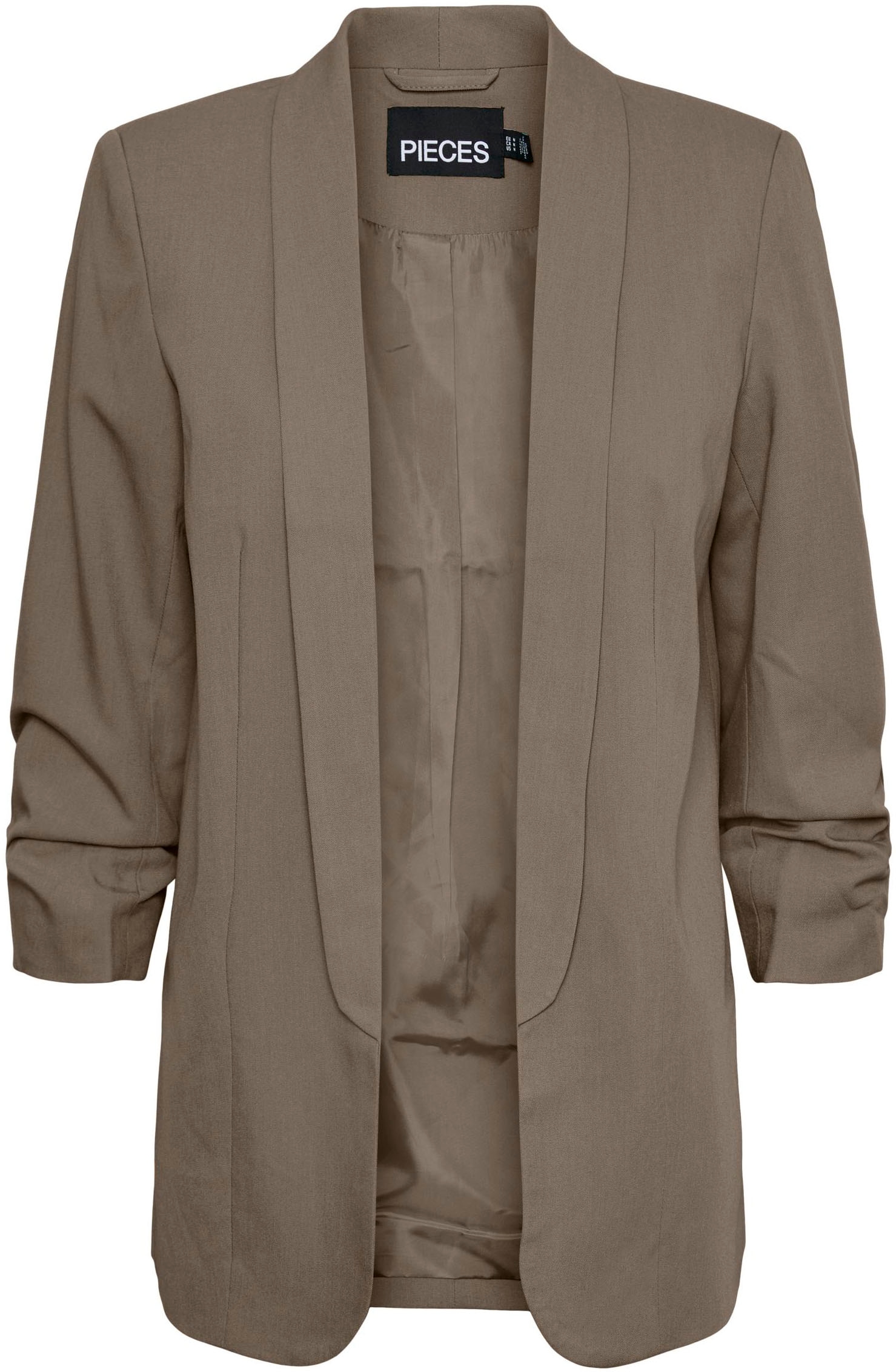 pieces Blusenblazer »PCBOSELLA 3/4 BLAZER NOOS«, mit Faltendetail am Ärmel
