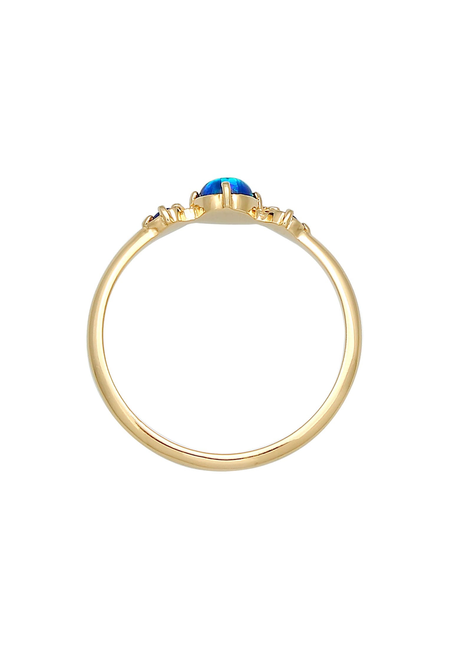 Elli Silberring »Ring Opal Rund Trio Vintage 925er Silber«