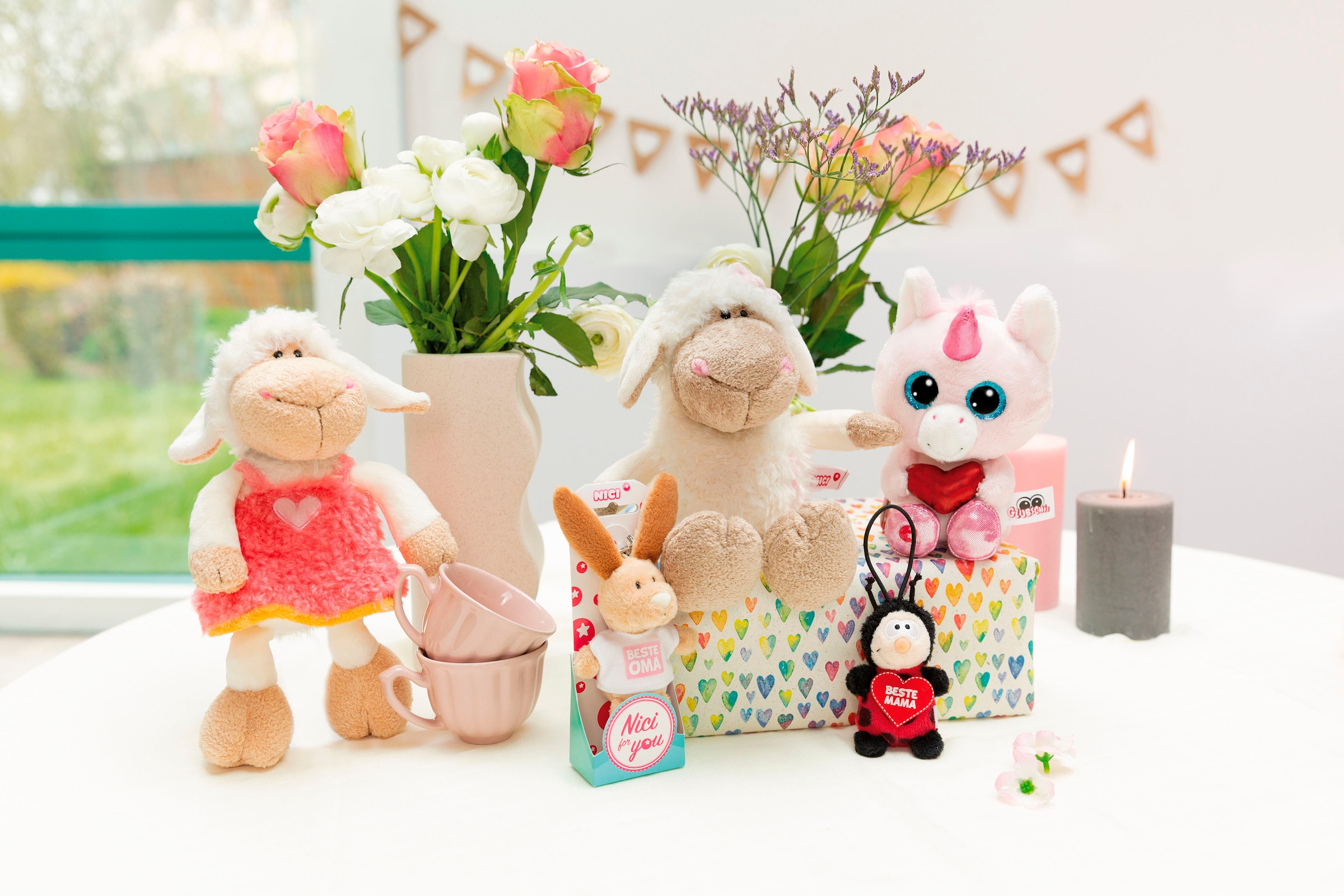 Nici Kuscheltier »Glubschis, Einhorn Wubbi Wub, 15 cm schlenkernd«