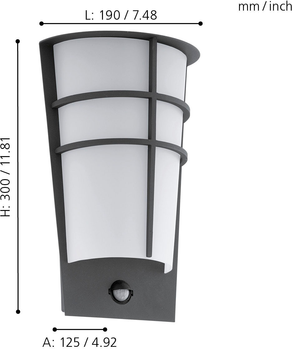 EGLO LED Außen-Wandleuchte »BREGANZO1«, 2 flammig-flammig, Eckmontage  möglich, LED tauschbar online kaufen | mit 3 Jahren XXL Garantie | Wandleuchten