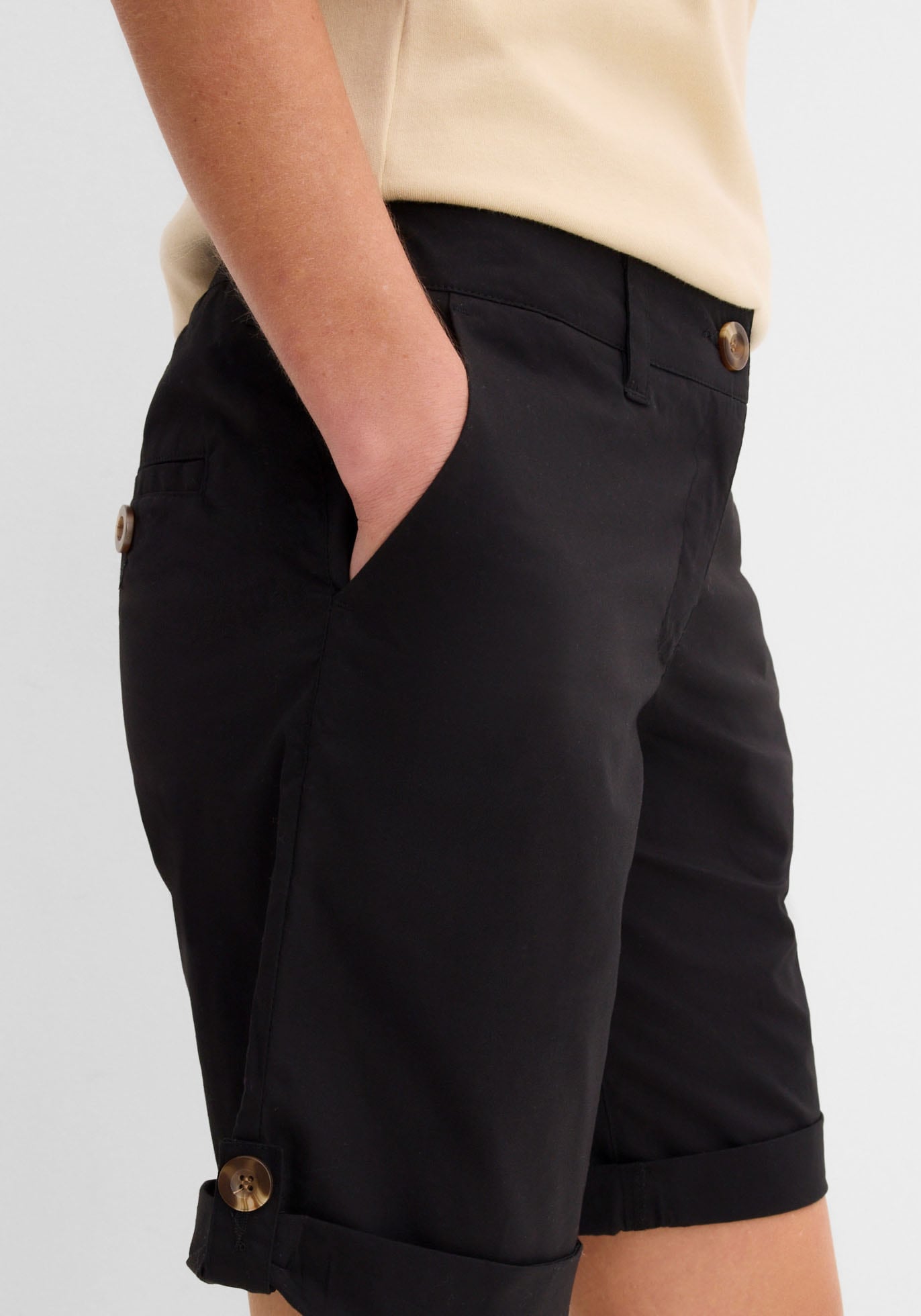 bonprix Bermudas »Stretch Bermuda«  mit krempelbaren Beinen, Regular Fit
