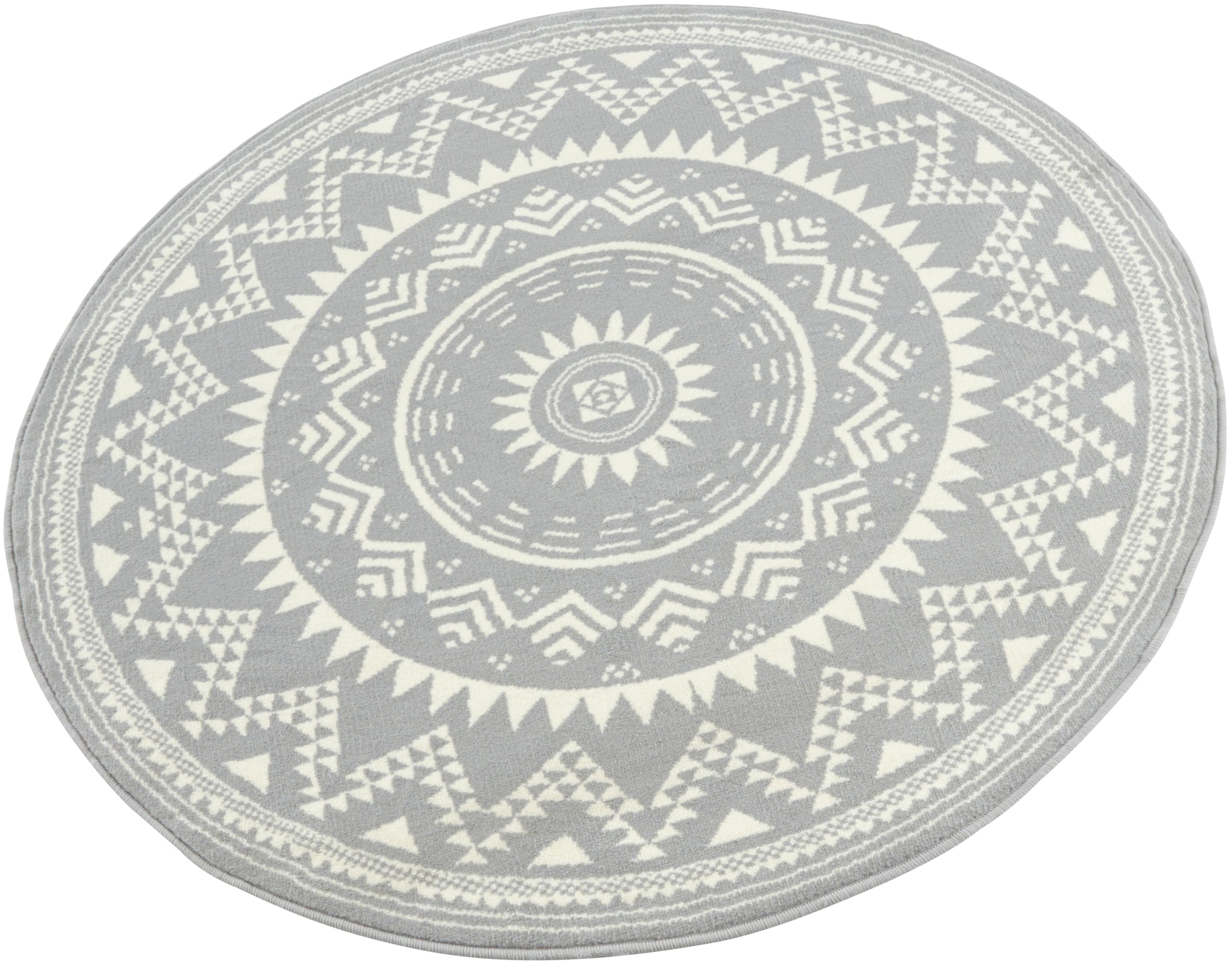 Teppich »Valencia«, rund, Kurzflor, Modern, Vintage, Mandala, Wohnzimmer,...