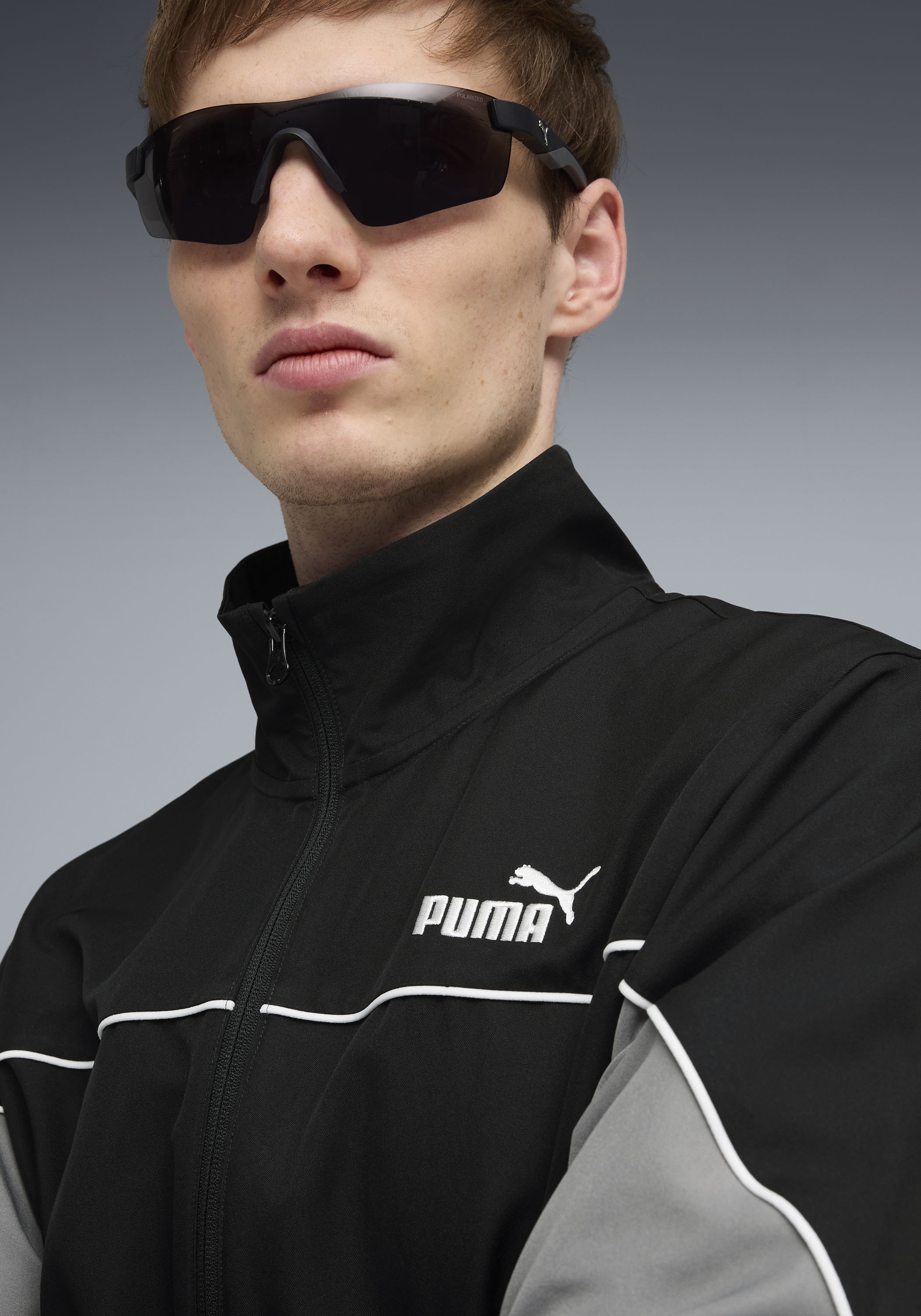 PUMA Jogginganzug »WOVEN COLORBLOCK SUIT« 2 tlg. für Sportmode und Freizeit, ohne Kapuze, mit DryCELL Technologie