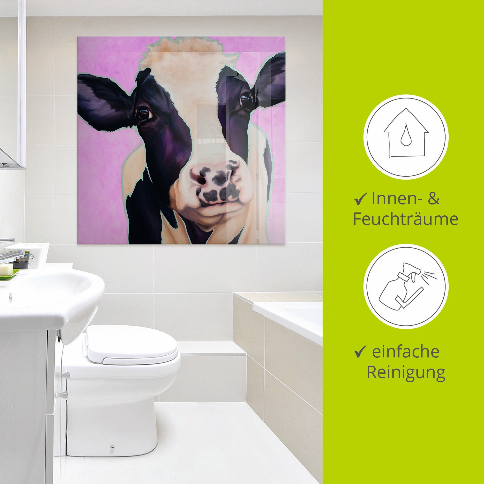 Artland Glasbild »Kuh Lotte« Haustiere 1 Stk. tlg. in verschiedenen Größen