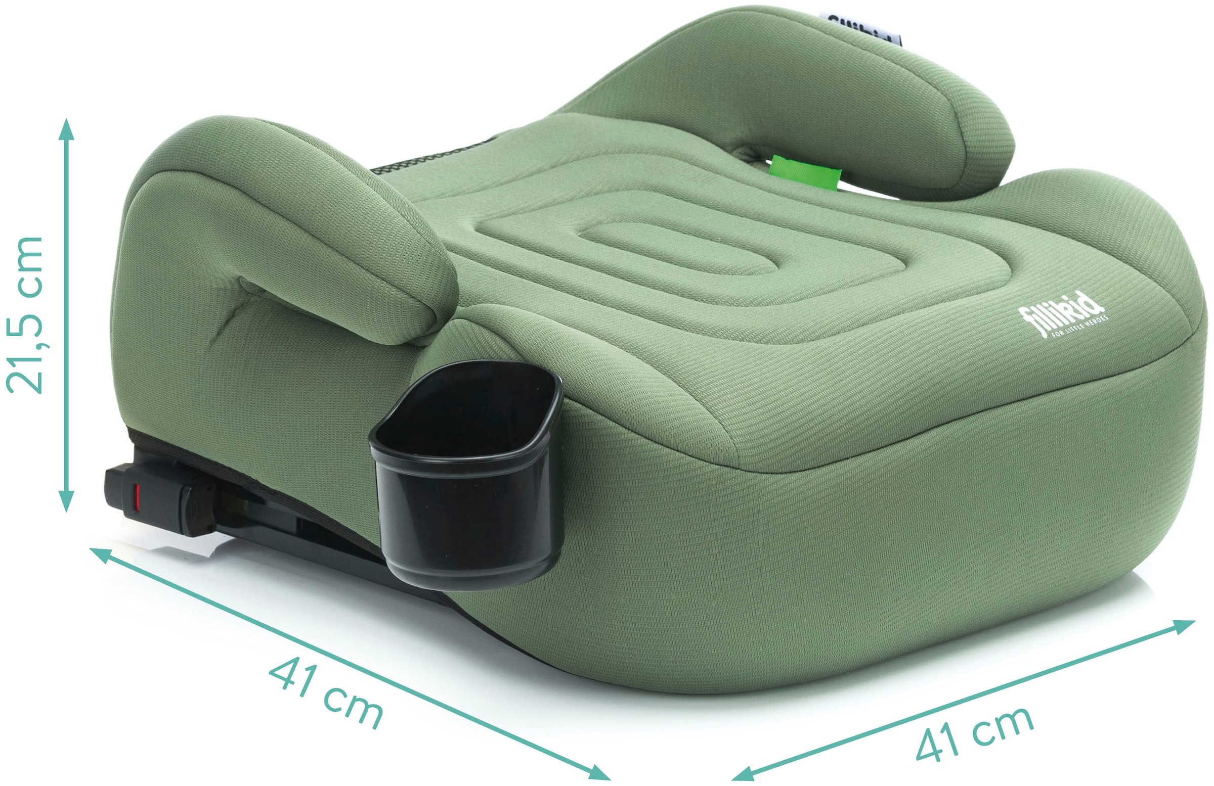 Fillikid Kindersitzerhöhung »Flip Deluxe, Auto mit verlängerbarer Isofix i-size«, 3 Farben erhältlich