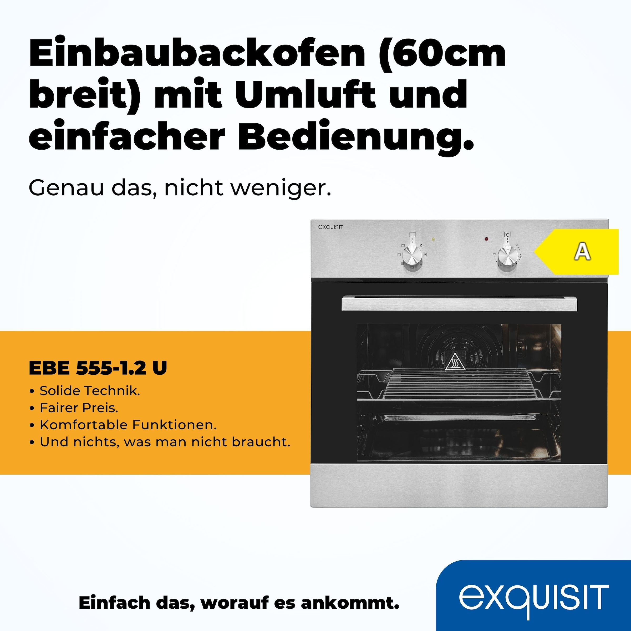 exquisit Einbaubackofen  »EBE 555-1.2 U«