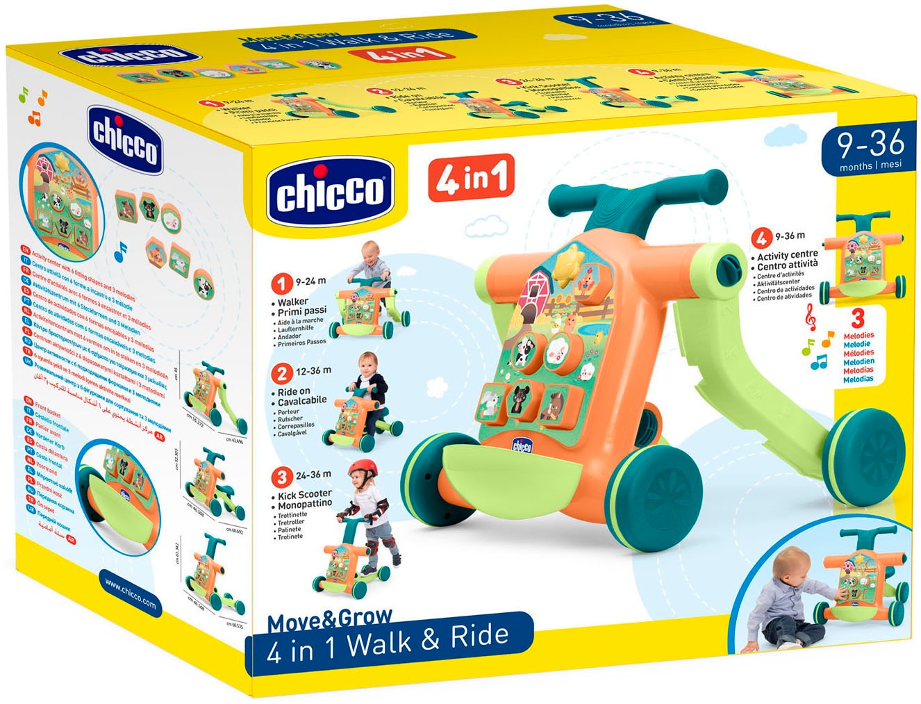 Chicco Lauflernhilfe »4in1 Spiel- und Lauflernhilfe« mit Sound