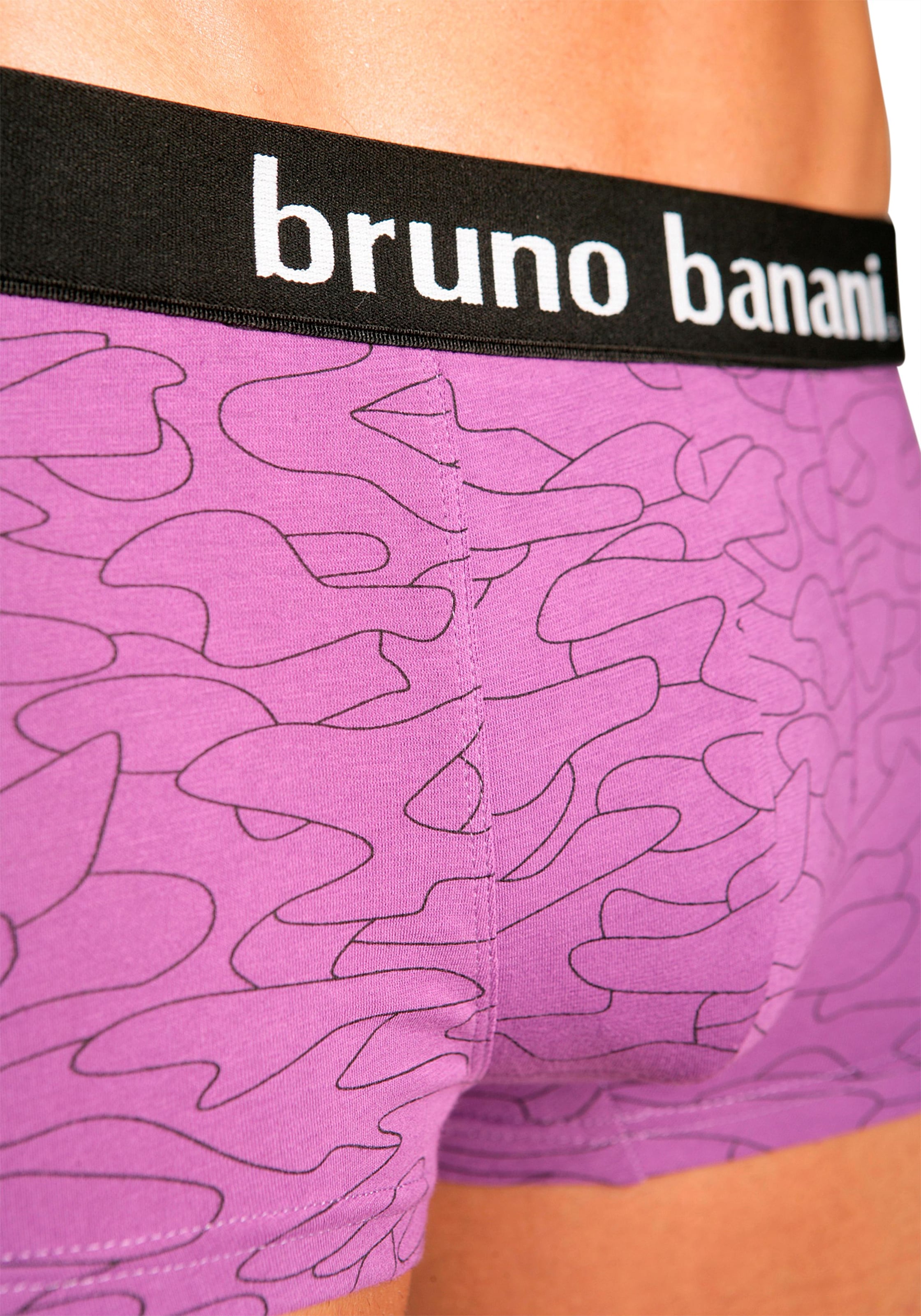 Bruno Banani Hipster, (Packung, 4 St.), knapp sitzende Boxershorts in uni oder gemustert aus Baumwollmischung