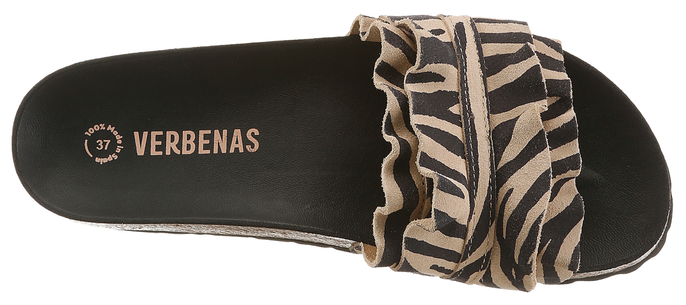 VERBENAS Pantolette »ROCIO«  Strandschuh, Sommerschuh, Urlaubsschuh mit Rüschen