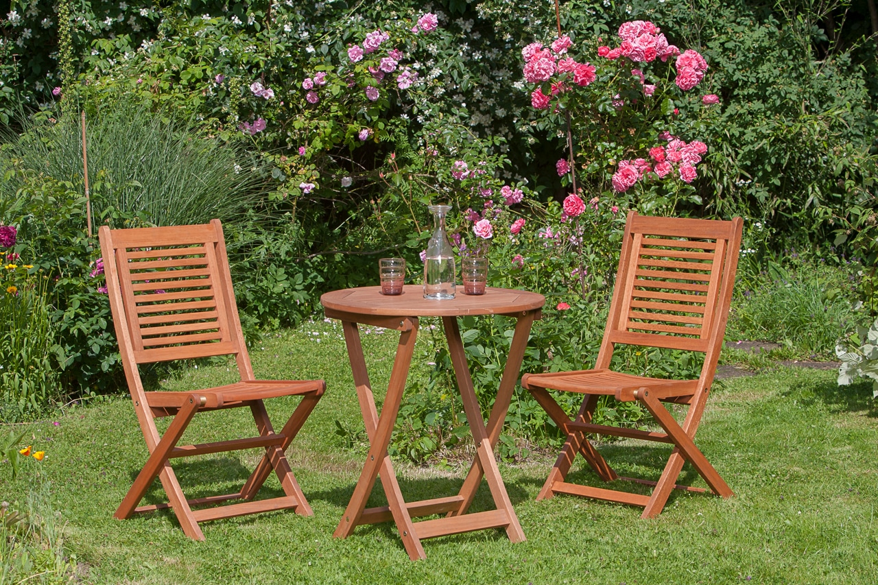 Merxx Cordoba Set 3tlg. Klapptisch rund