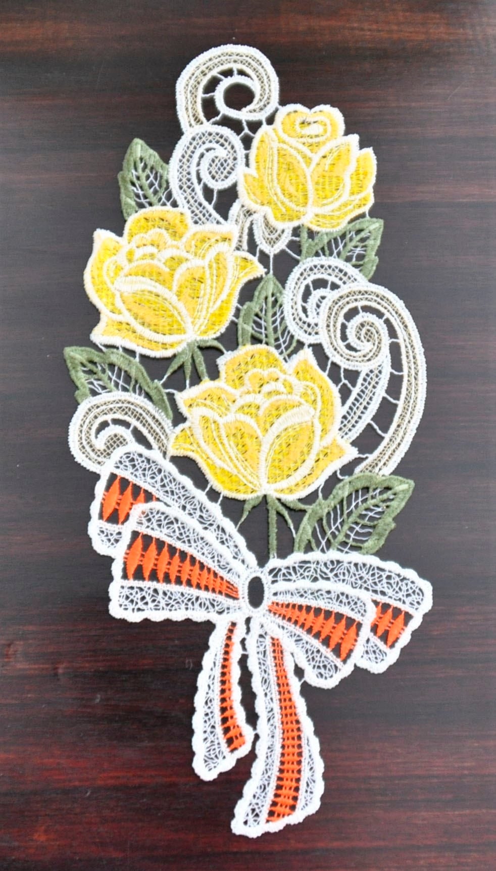 Stickereien Plauen Fensterbild »Rosen«