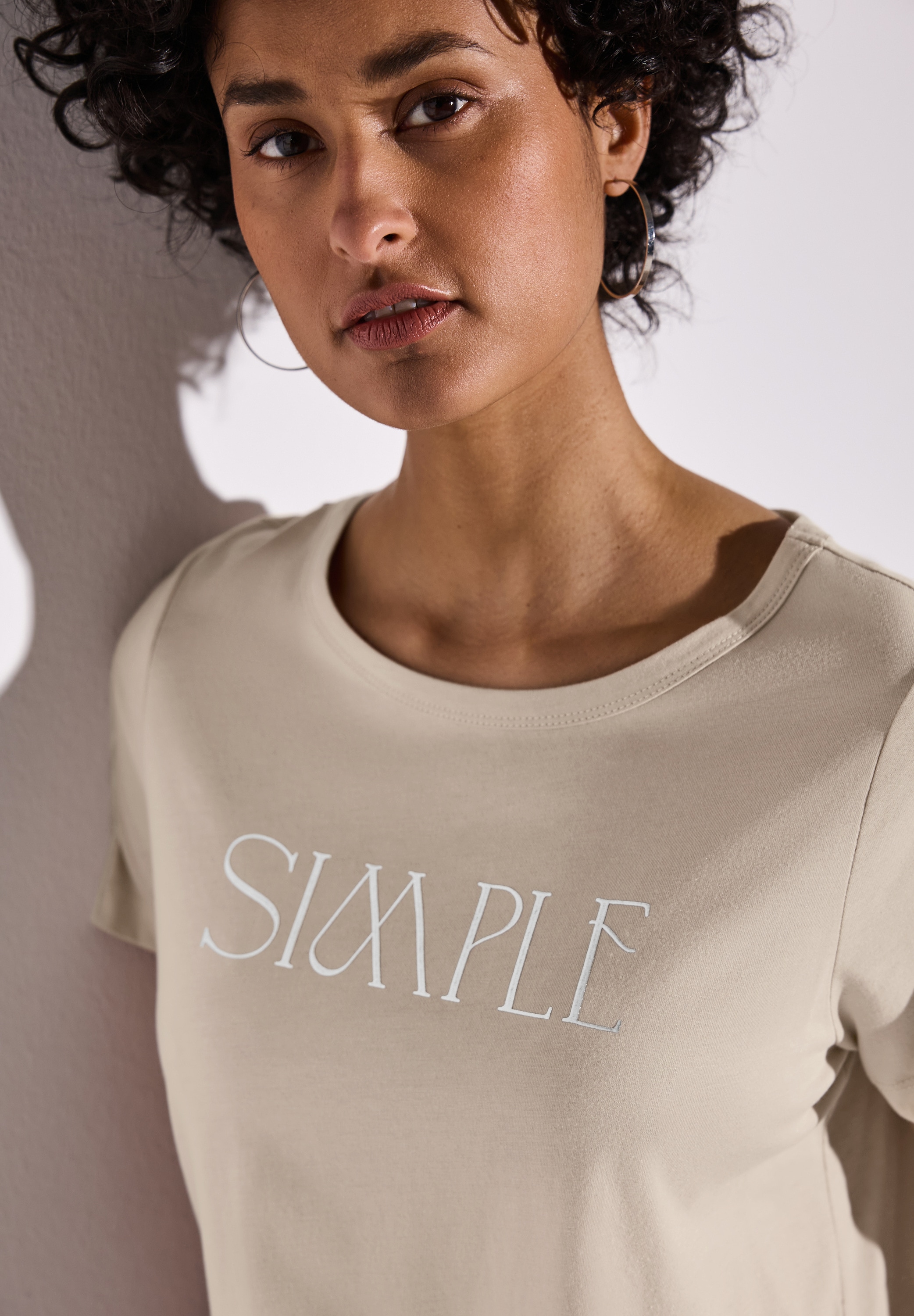 STREET ONE T-Shirt, mit Wording-Print
