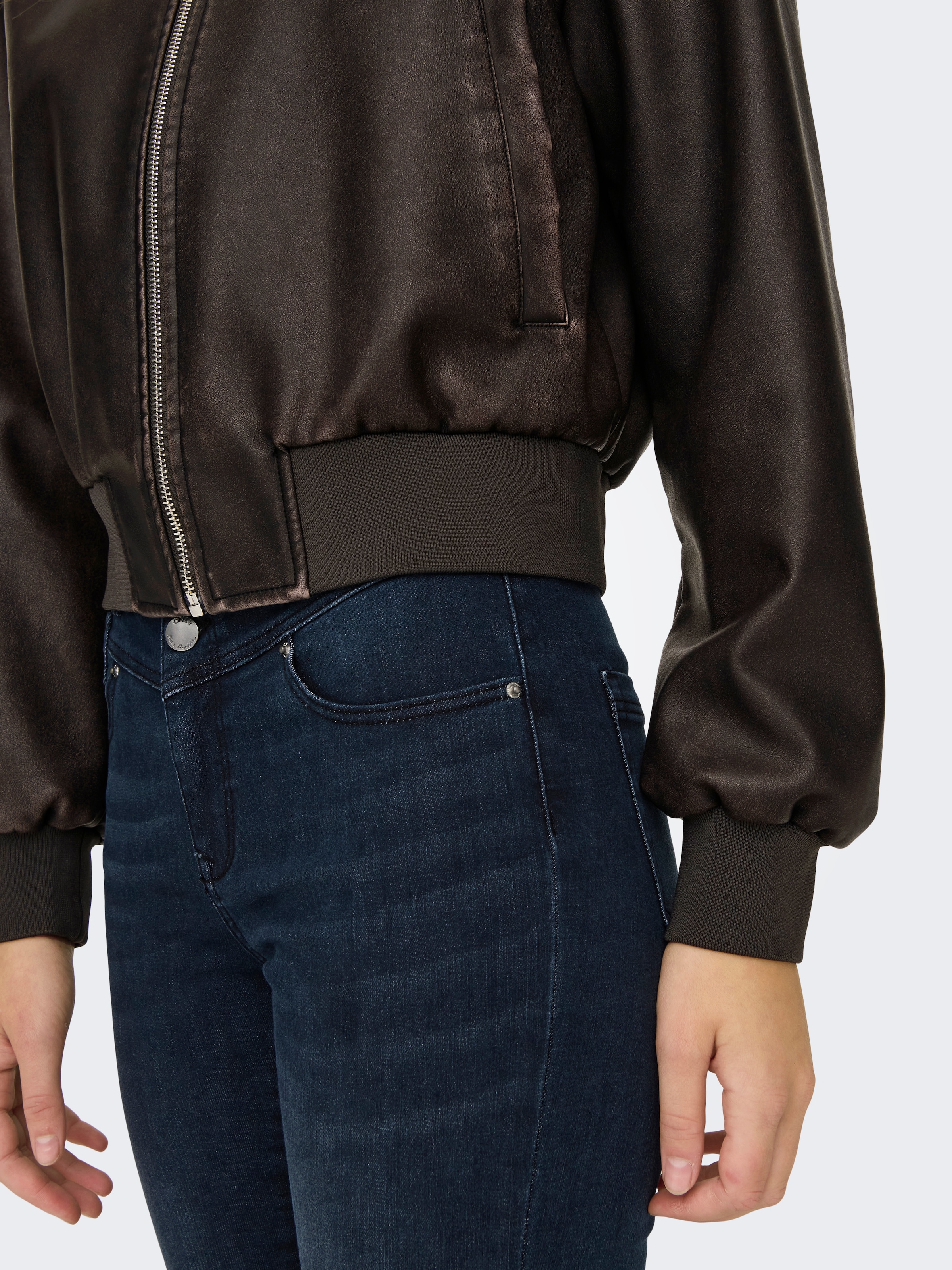 ONLY Lederimitatjacke »ONLJANE FAUX LEATHER WASHED BOMBER OTW«