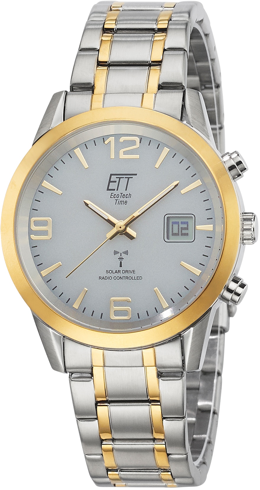 ETT Funkuhr »Basic, EGS-11501-42M«, Armbanduhr, Herrenuhr, Datum, Solar