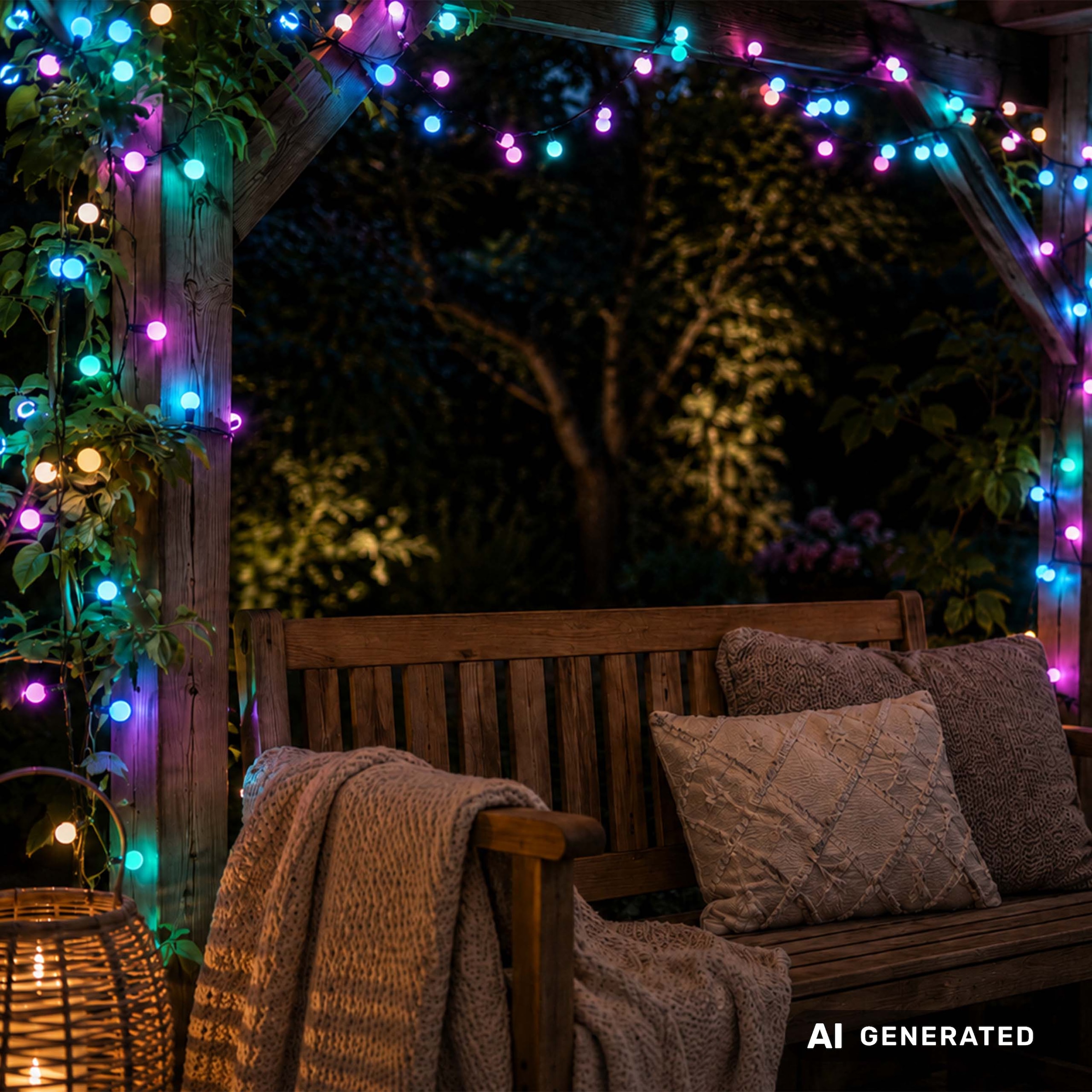 OTTO home LED-Lichterkette »Clusterlichterkette mit Kugel LEDs, 3/6/2/18/24 m Länge, bunt, 11 Modi« warmweiß & bunt, Timer, Memory Funktion, IP44, Indoor, Outdoor, Garten