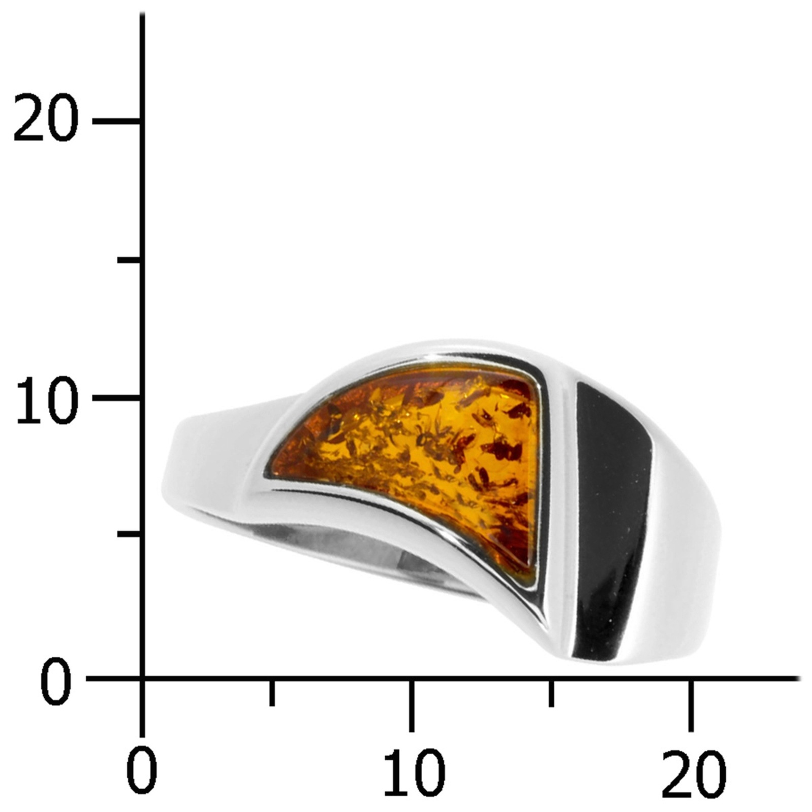OSTSEE-SCHMUCK Fingerring »- Alea - Silber 925/000 - Bernstein«