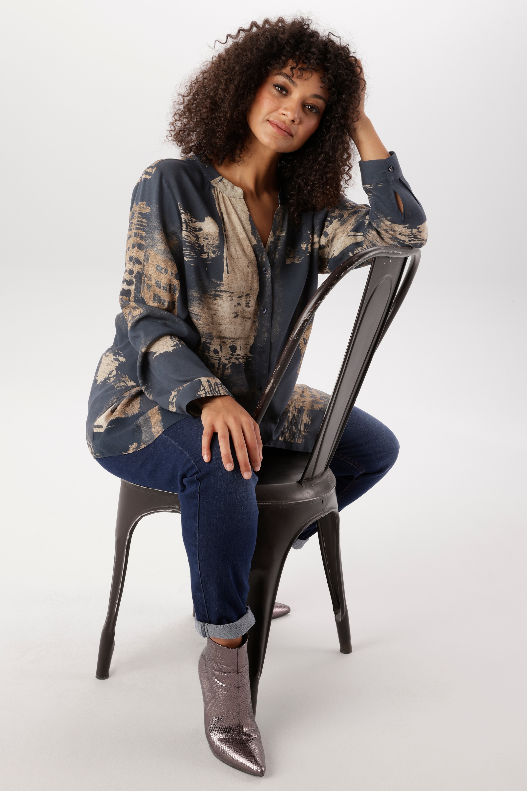 Aniston PLUS Longbluse extravagant bedruckt - NEUE KOLLEKTION