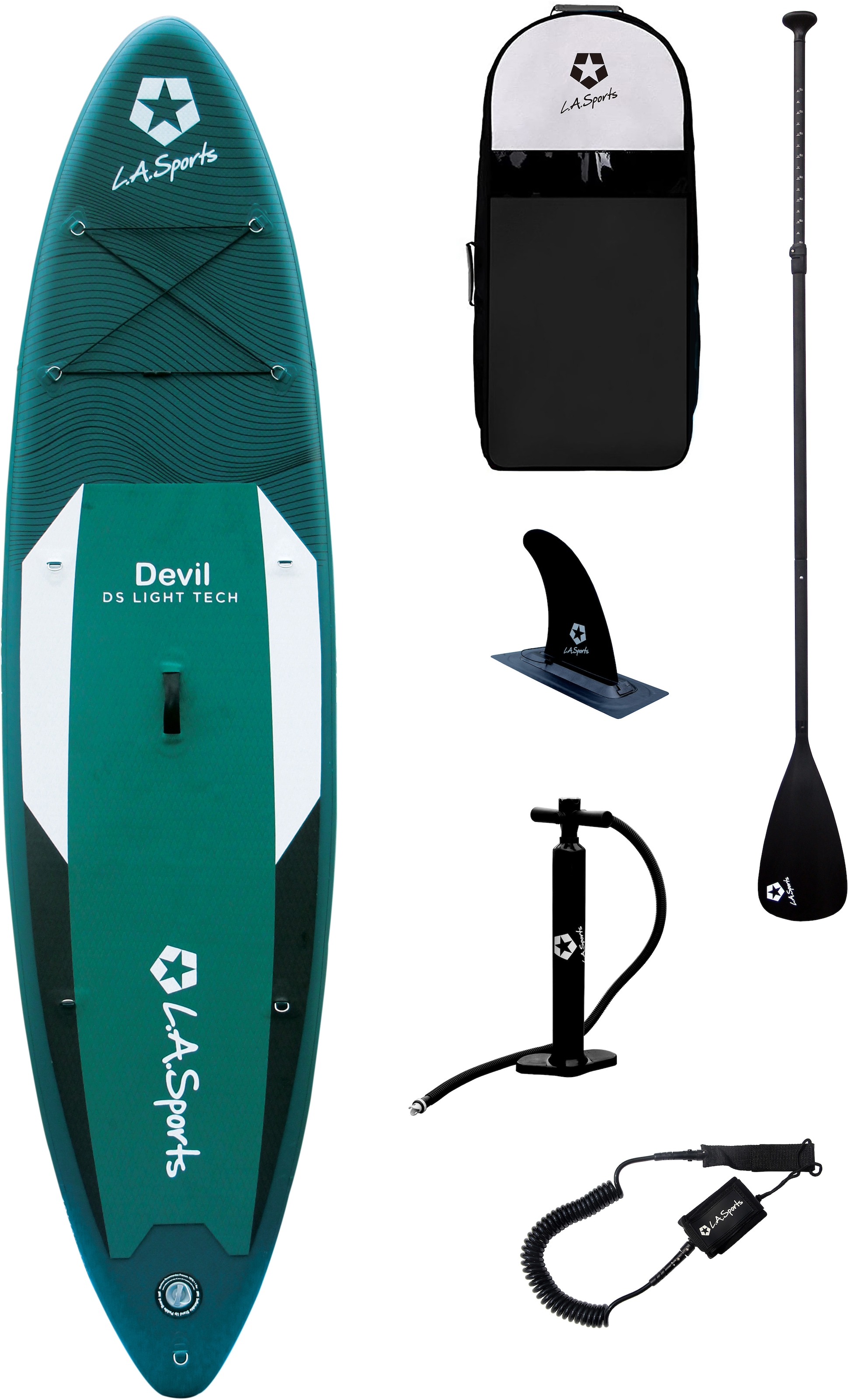 Inflatable SUP-Board »Devil«, (Set, 6 tlg., mit Paddel, Pumpe und Transportrucksack)