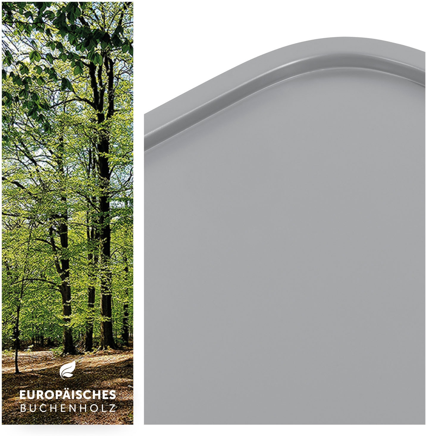 Hauck Hochstuhltablett »Alpha Wooden Tray Essbrett, grey« für Hochstühle Alpha+ und Alpha+ Select