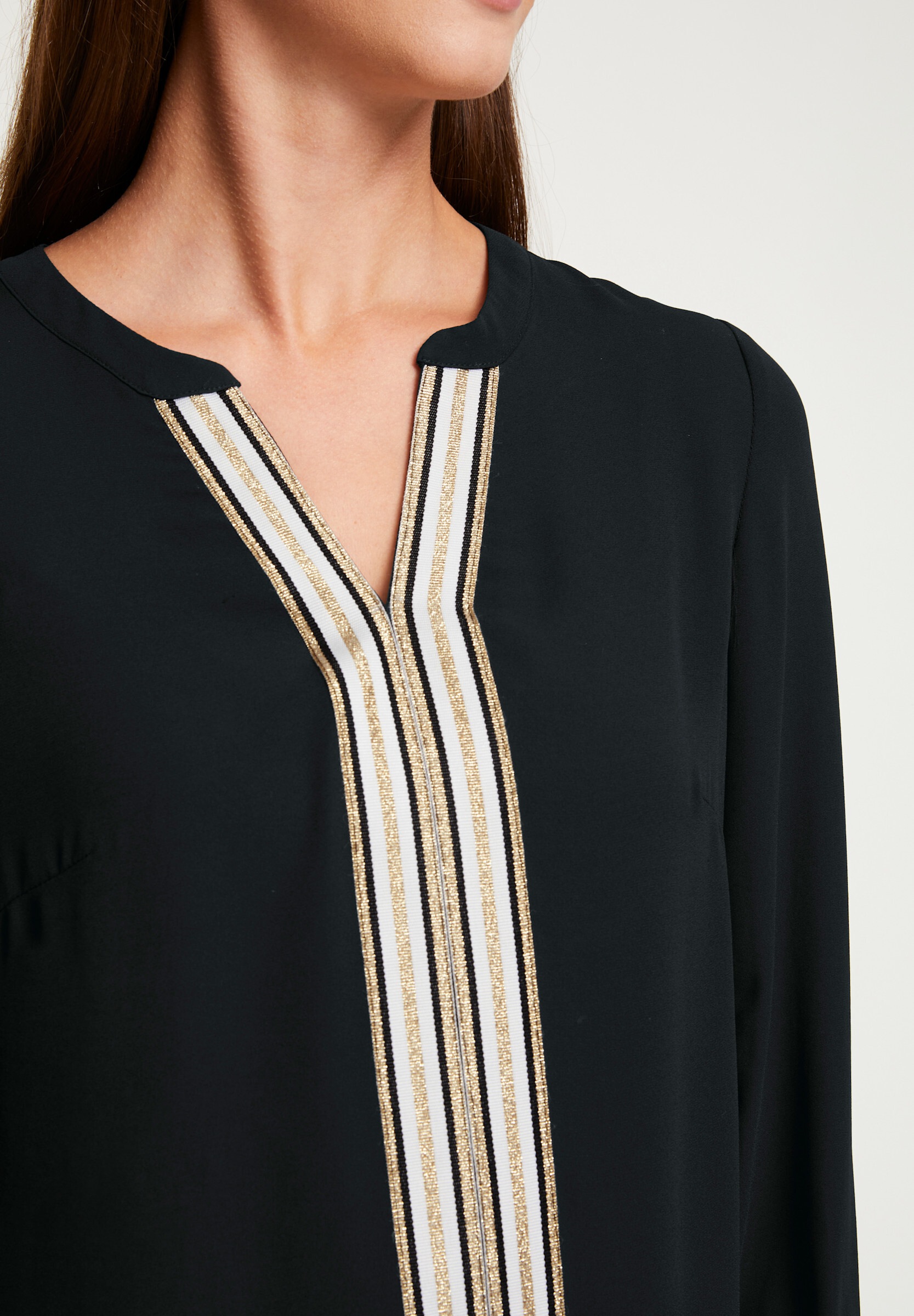 heine Schlupfbluse »Bluse Schlupf-Bluse mit Kontrastblenden«
